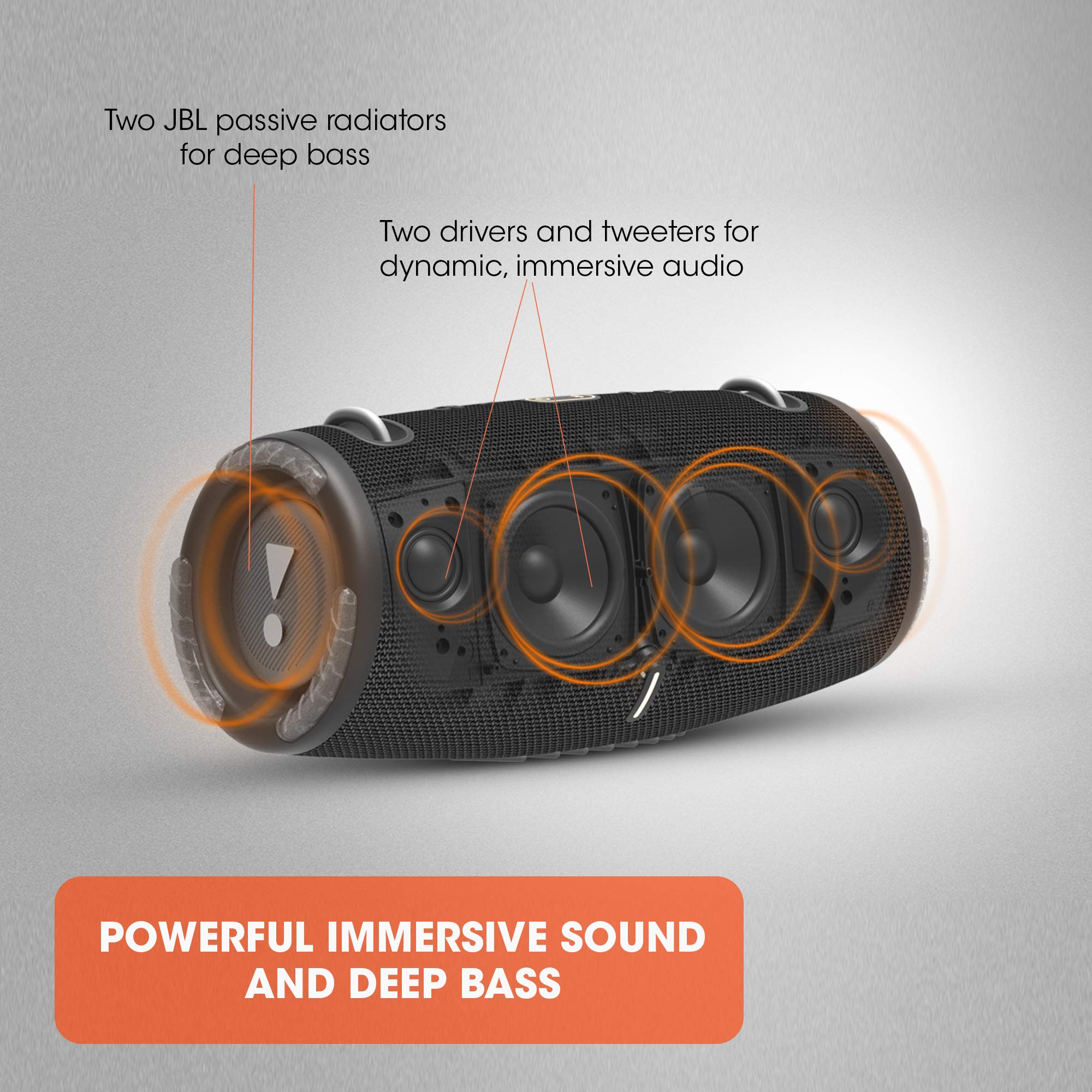 Jbl Xtreme 3   Portable Bluetooth Speaker, Powerful Sound And Deep Bass, Ip67 Waterproof, 15 Hours Of Playtime, Powerbank, Party