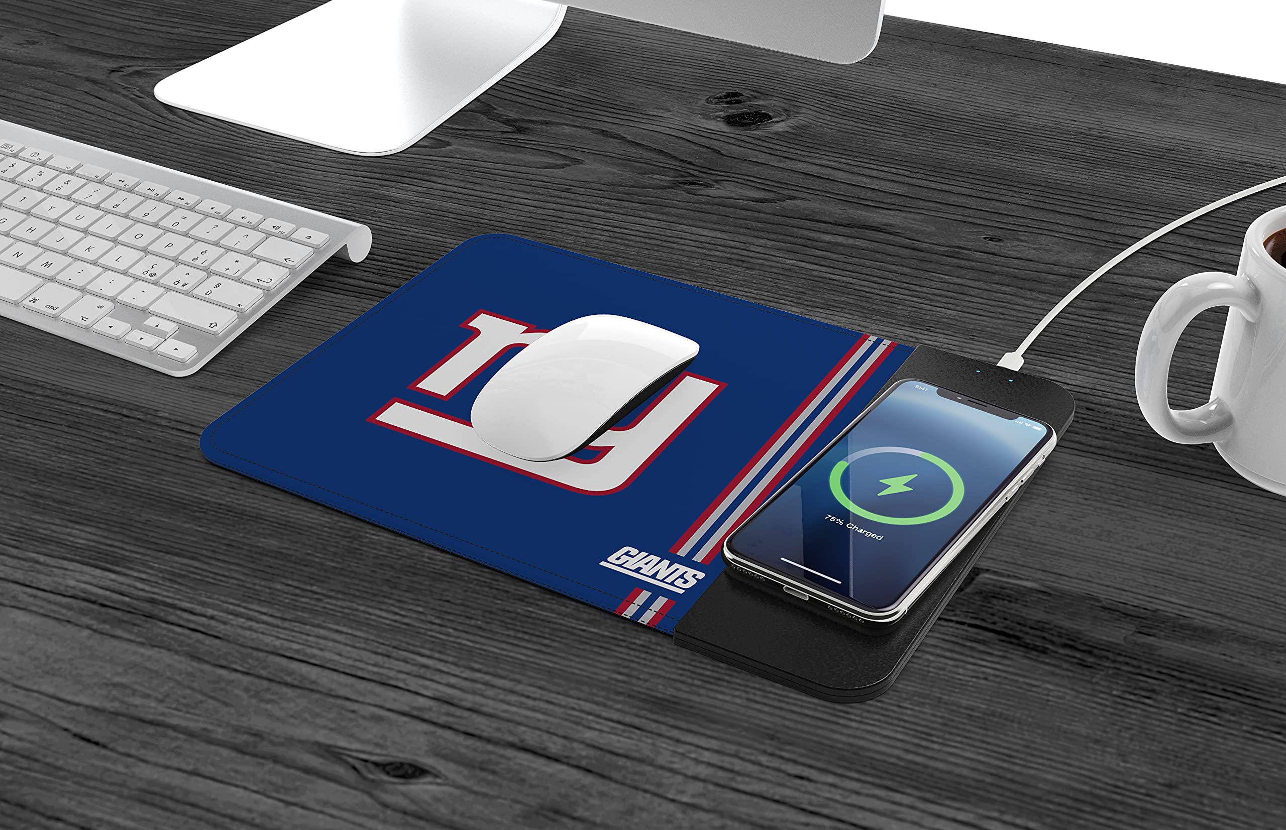 Soar Nfl Wireless Charging Mouse Pad, New York Giants