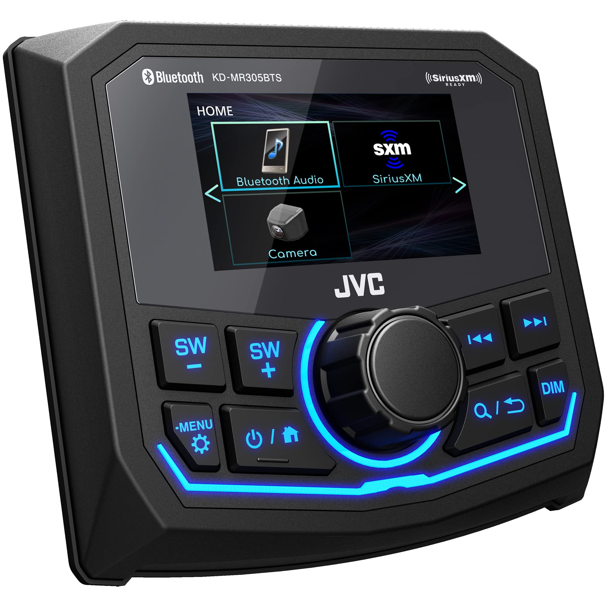 Jvc Kd-Mr305Bts Marine Guage Receiver Weatherproof, 2.7 Inch Lcd, Built In Amplifer, Bluetooth, Digital Media Mp3 Player, No Cd