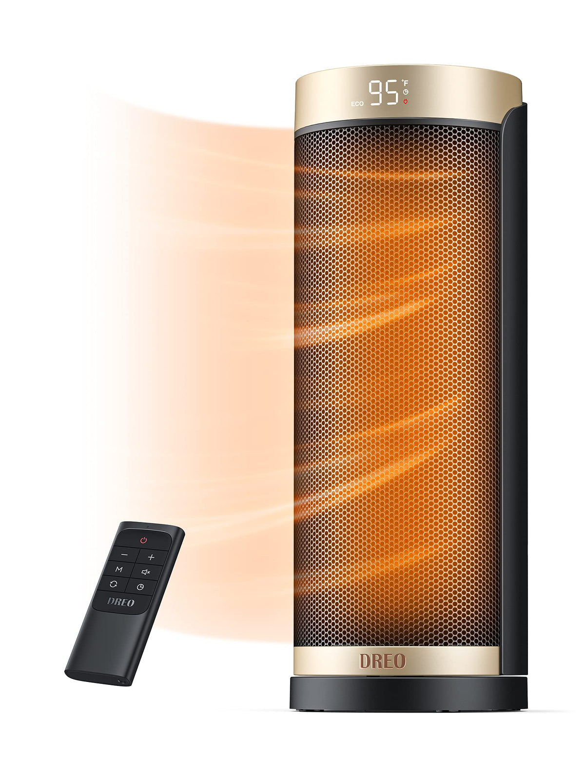 Dreo Space Heater, 1500W Ptc Ceramic Heaters For Indoor Use With Remote, 70� Oscillation, 1 12H Timer, Electric Heaters With Thermostat, Fast And Safe Portable Heater For Office, Bedroom, Large Room