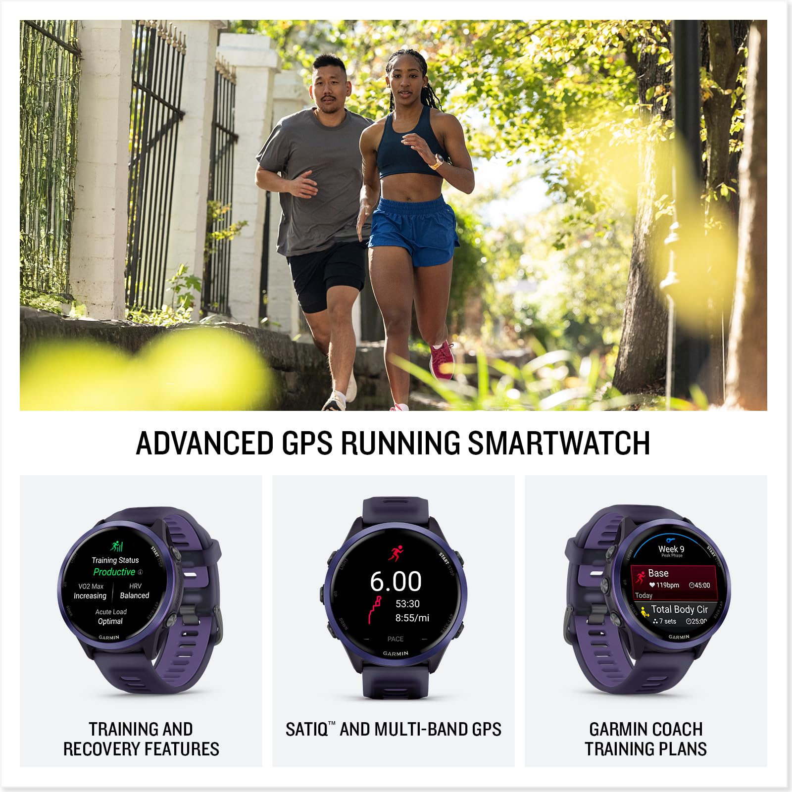Garmin Forerunner 570, 47Mm, Advanced Gps Running And Triathlon Smartwatch, Amoled Display, Training And Recovery Features, Indi