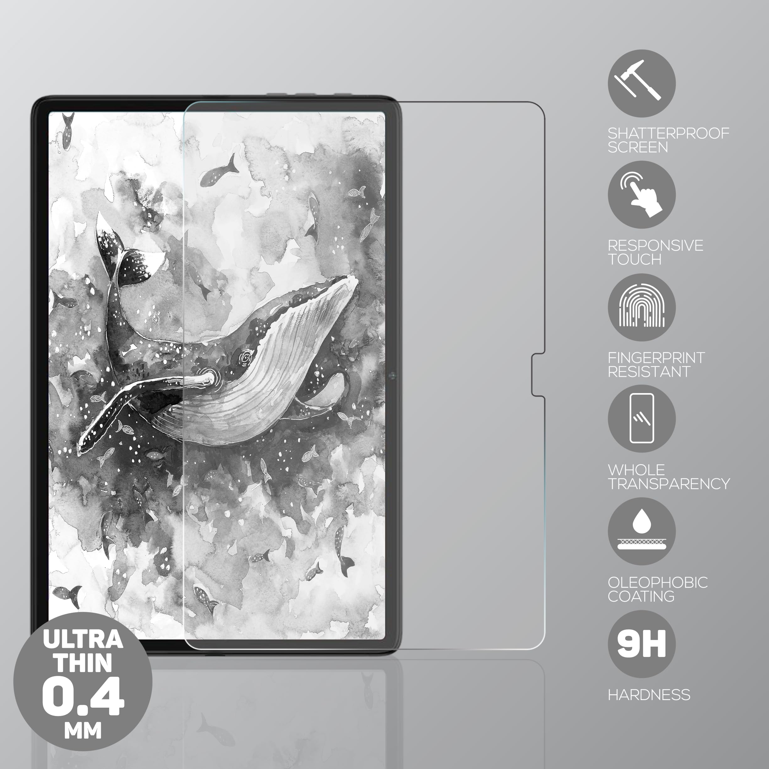 Machizut 2 Packs Tempered Glass Screen Protector Compatible With Teclast P40Hd 10.1 Inch Tablet