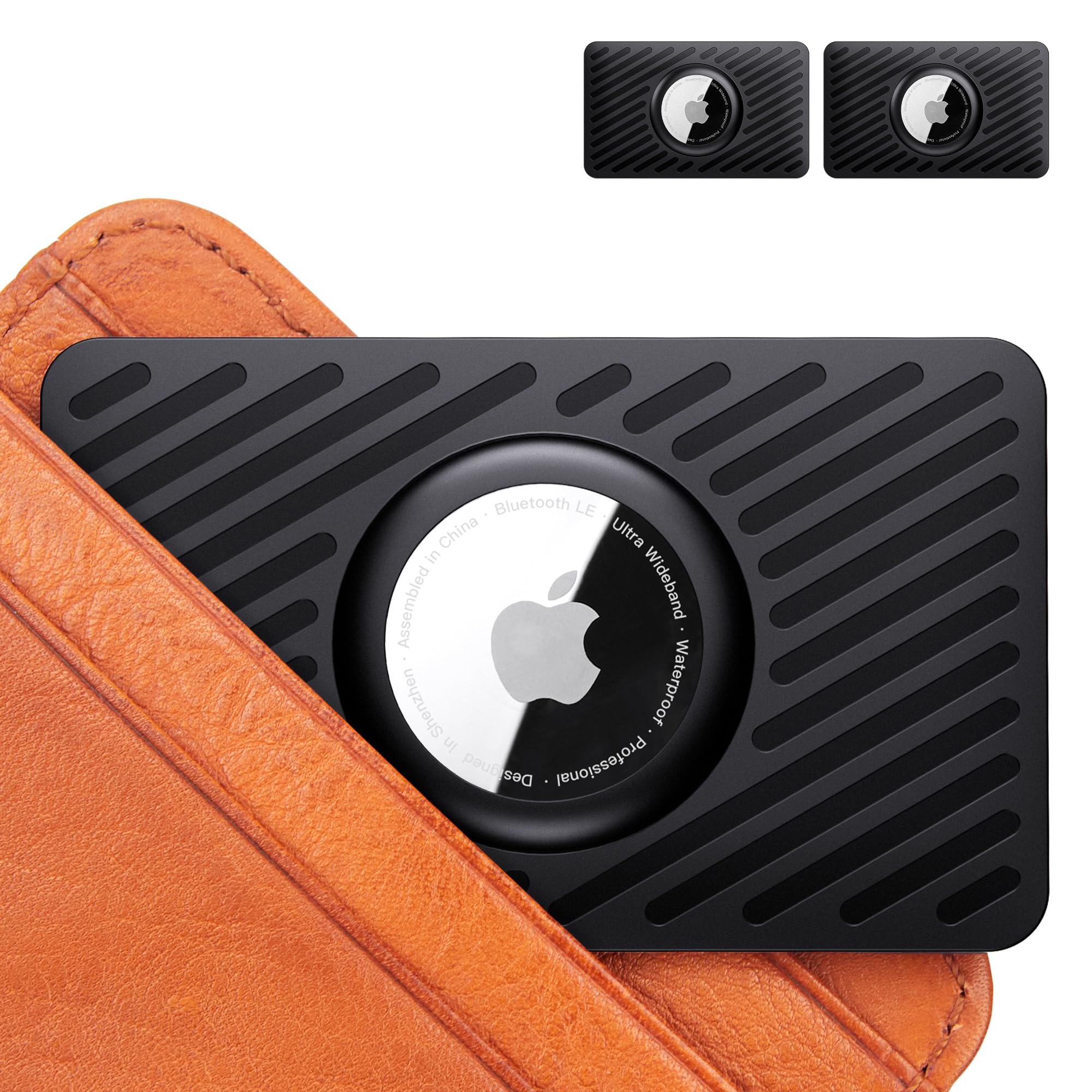 [Slim 2 Pack] For Airtag Wallet Holder Case, Compatible With Air Tag, Airtag Holder For Wallet, Purse,Handbag, Luggage Tags And