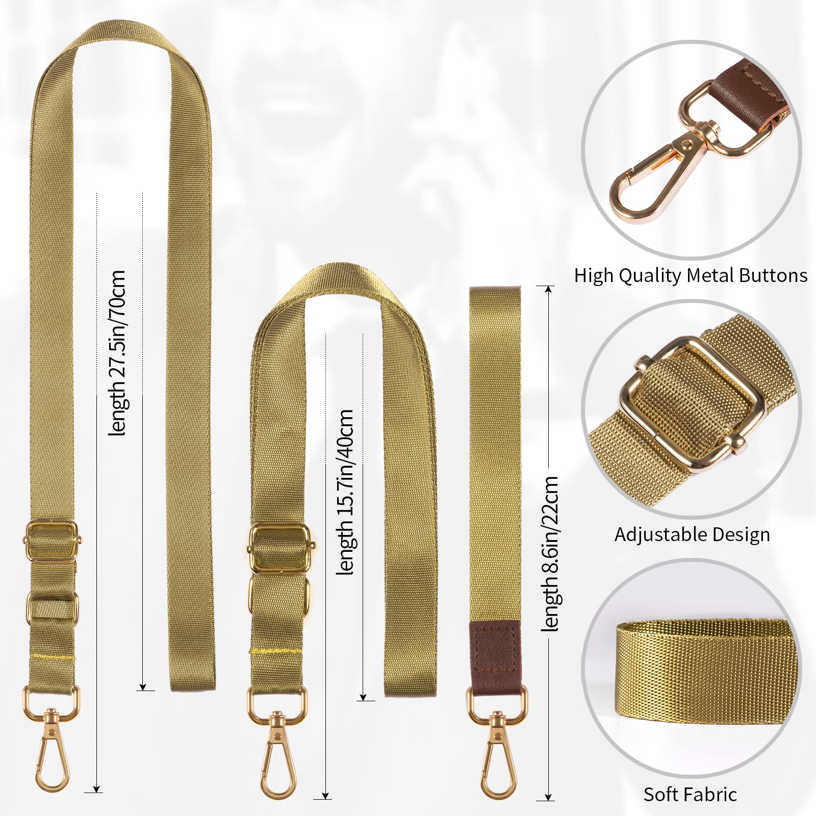 Zafolia Cell Phone Lanyard, Universal Crossbody Lanyards Adjustable Shoulder Neck Strap With Wrist Lanyard, 2 Key Rings, 2 Phone