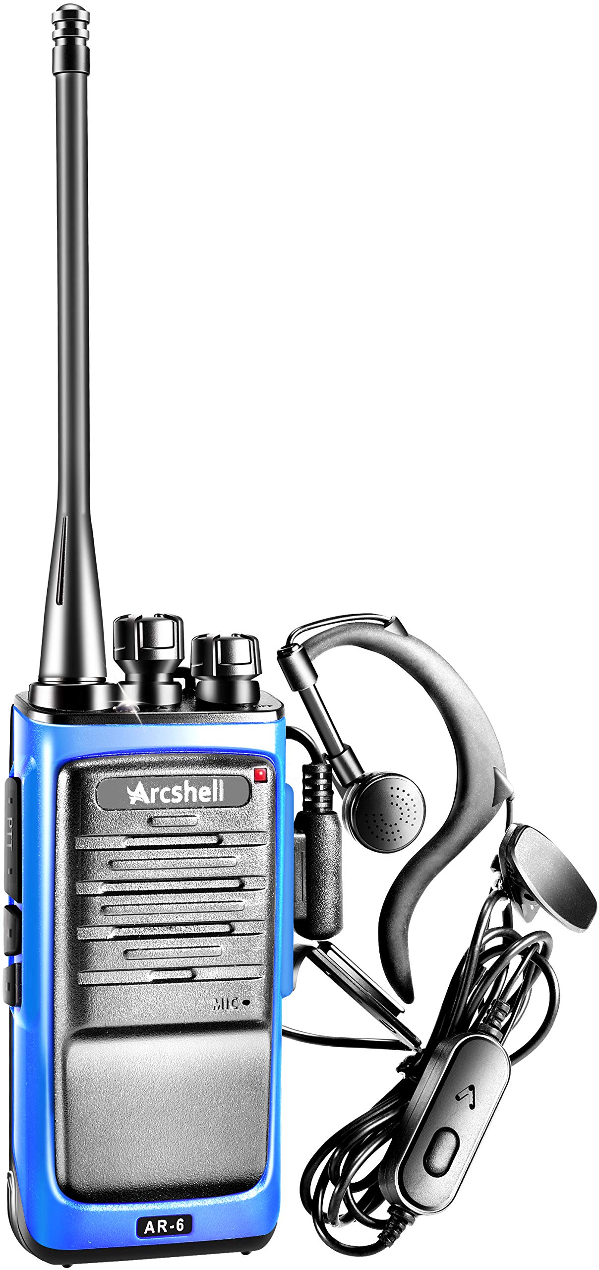 Arcshell Rechargeable Long Range Two Way Radios With Earpiece 6 Pack Arcshell Ar 6 Walkie Talkies Li Ion Battery And Charger Included