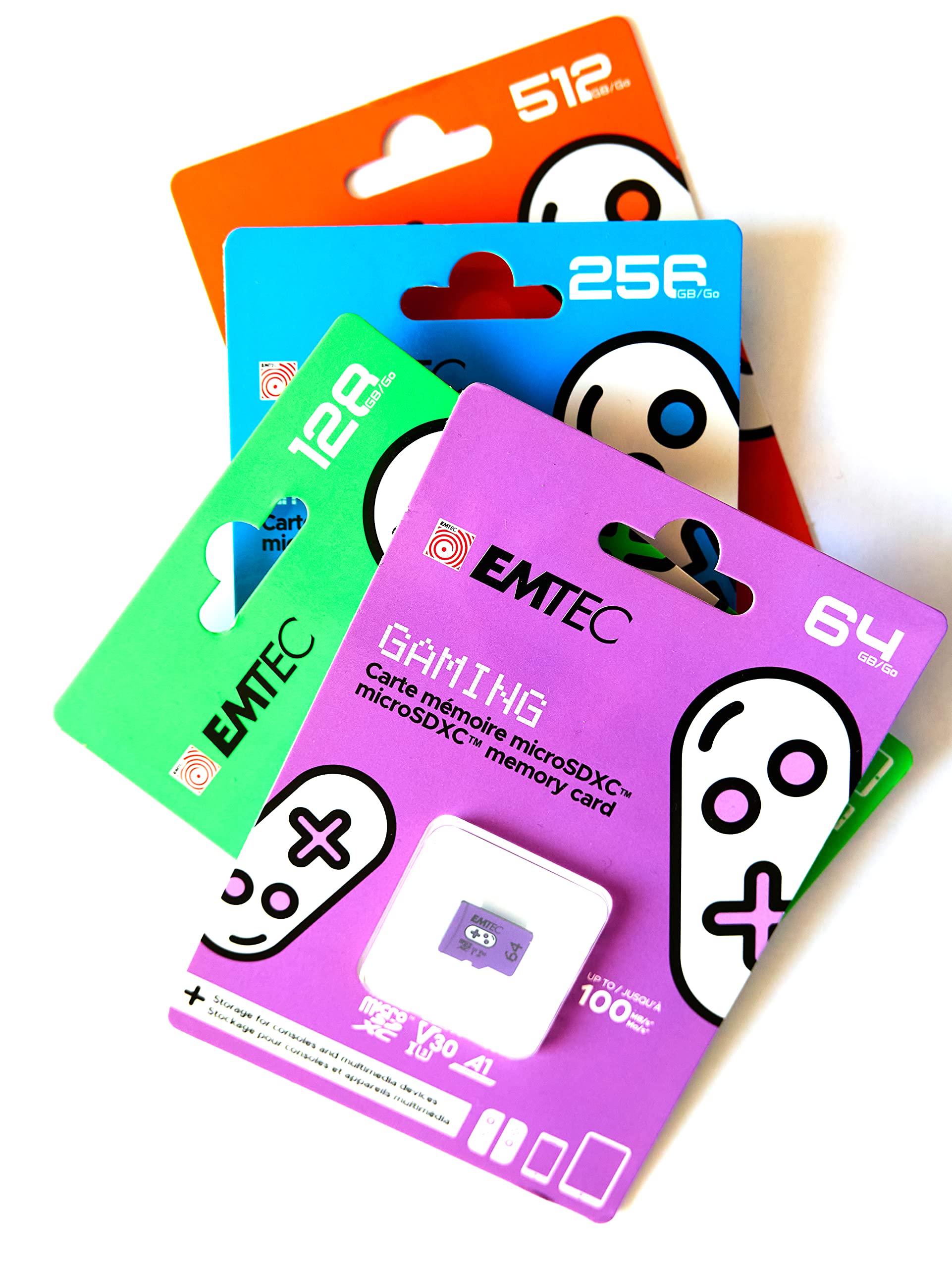 Emtec Gaming Micro Sd Card, Microsdxc Memory Card For Nintendo Switch, Wyze, Gopro, Dash Cam, Security Camera, 4K Video Recording, Uhs I A1 U3 V30 C10, Up To 100Mb/S (128, Gb)