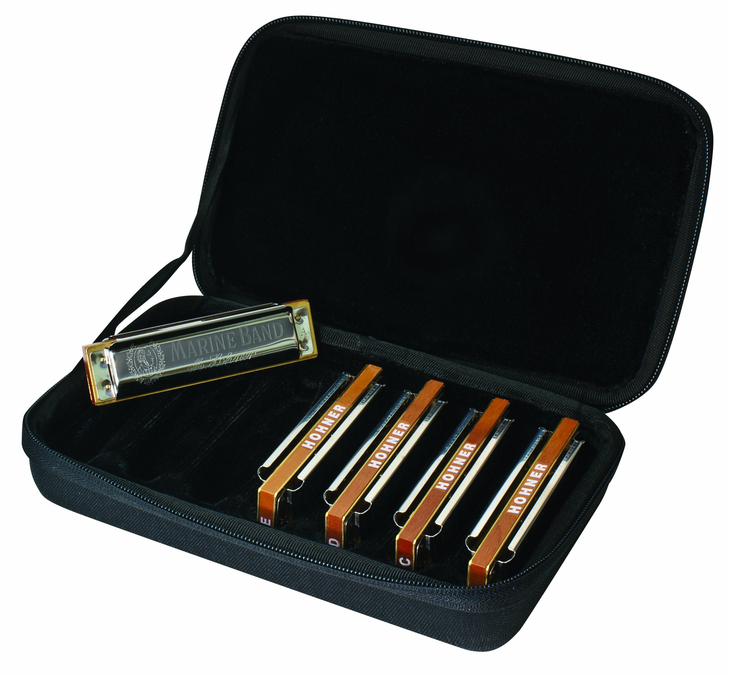 Hohner Mbc Marine Band Harmonica, 5 Pack With Case