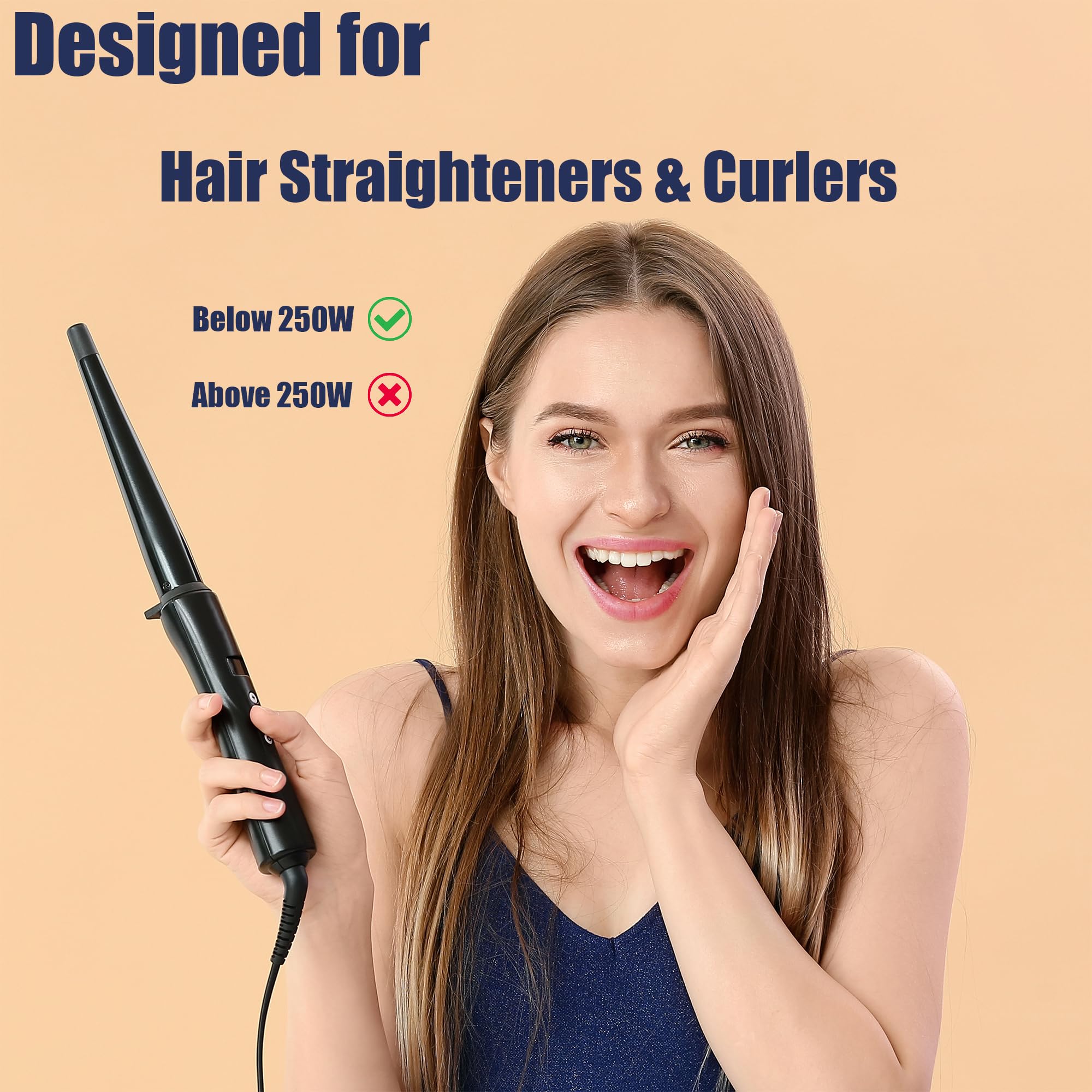 Travel Voltage Converter Step Down, 250W International Power Adapter For Hair Straightener/Curling Iron, Including Uk/Us/Eu/Au/I