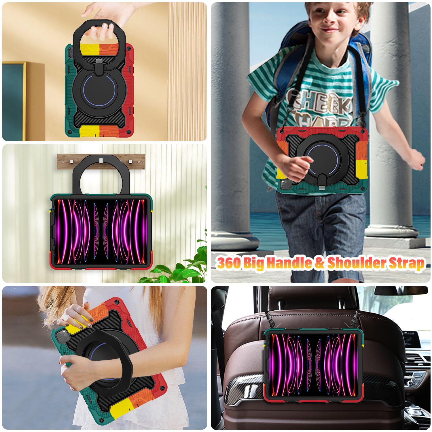 Roiskin For Ipad Air 5Th 4Th Generation Case 10.9 Inch & Ipad Pro 11 Case 4Th/3Rd/2Nd/1St Gen[Screen Protector,15Ft Drop Protect