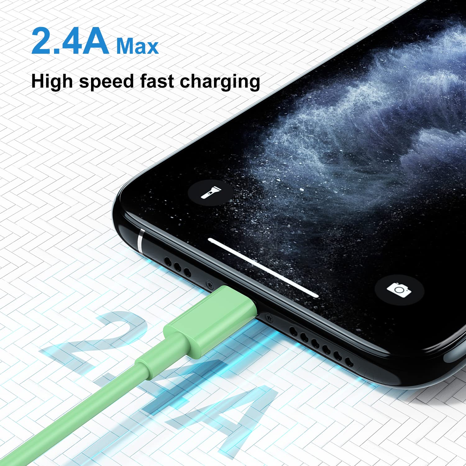 Qziiw Iphone Charger Cable 3 Ft [Apple Mfi Certified], 3Pack 3 Feet Usb To Lightning Cable, Apple Charging Power Cord 3 Foot For