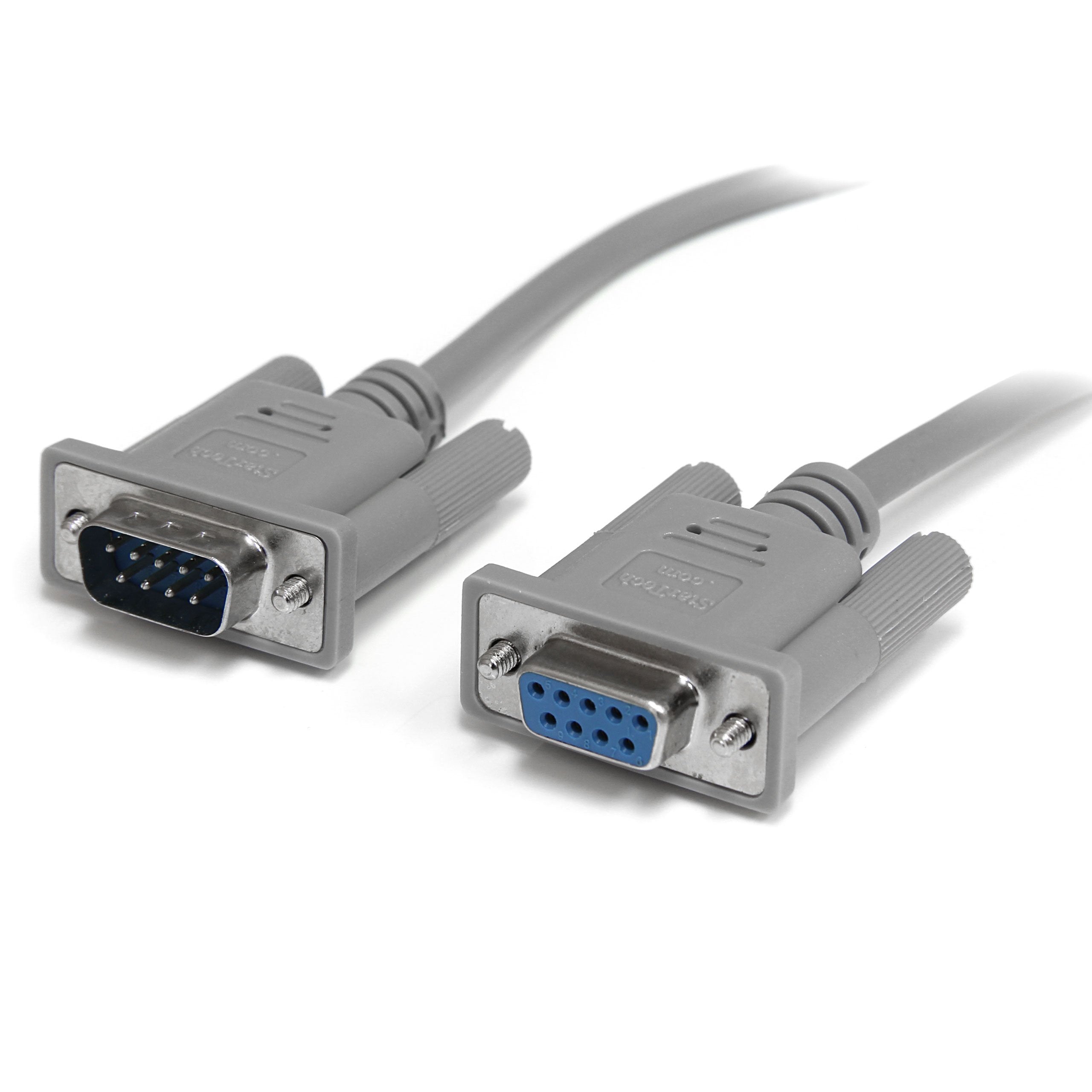 Startech.Com 10 Ft Db9 Rs232 Serial Null Modem Cable F/M   Null Modem Cable   Db 9 (M) To Db 9 (F)   10 Ft   Scnm9Fm Gray