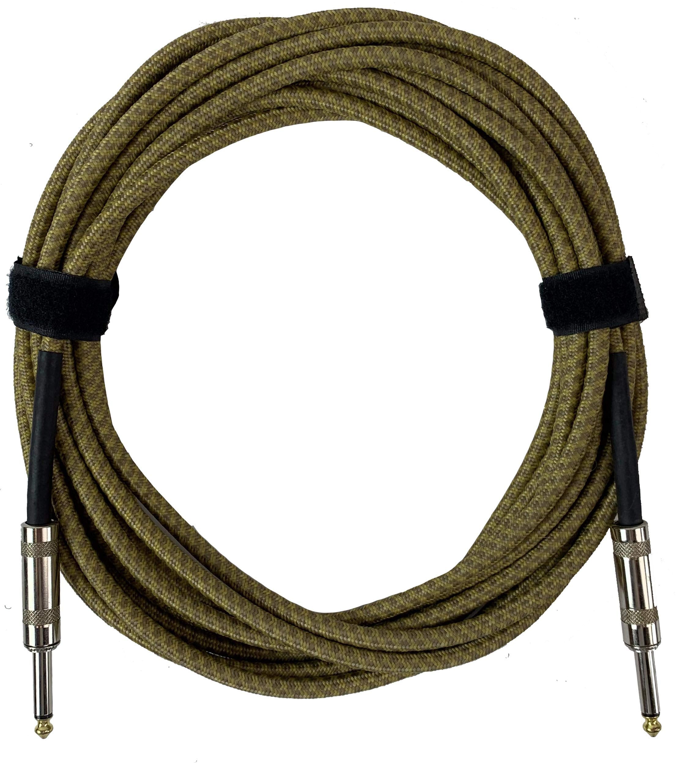 Gearlux Instrument Cable/Professional Guitar Cable 1/4 Inch To 1/4 Inch, Tweed, 10 Foot