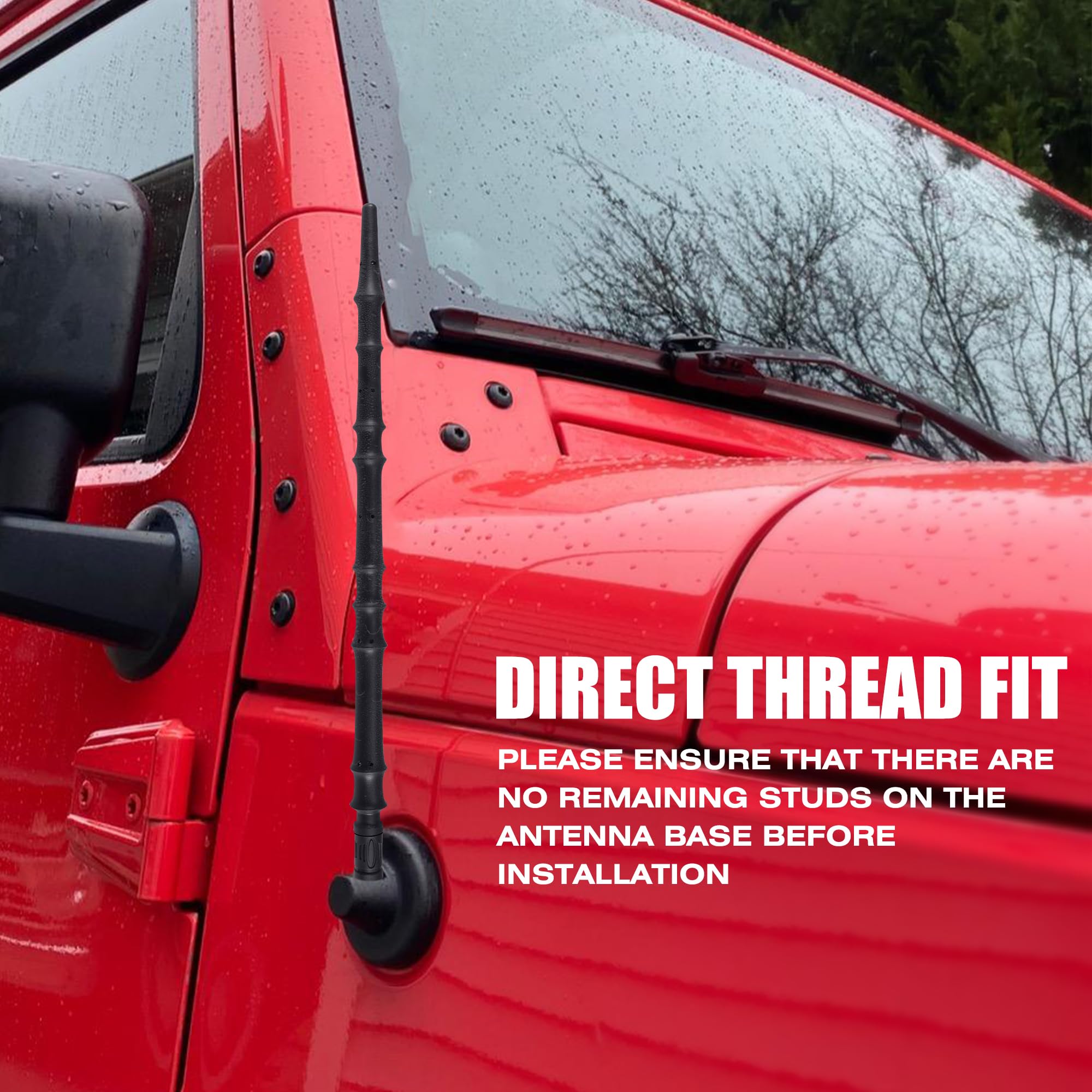 13 Inch Antenna Compatible With 2007 2024 Jeep Wrangler Jk Jl Gladiator Jt Sport Willys 4Xe Sahara Rubicon Unlimited Mojave Ante