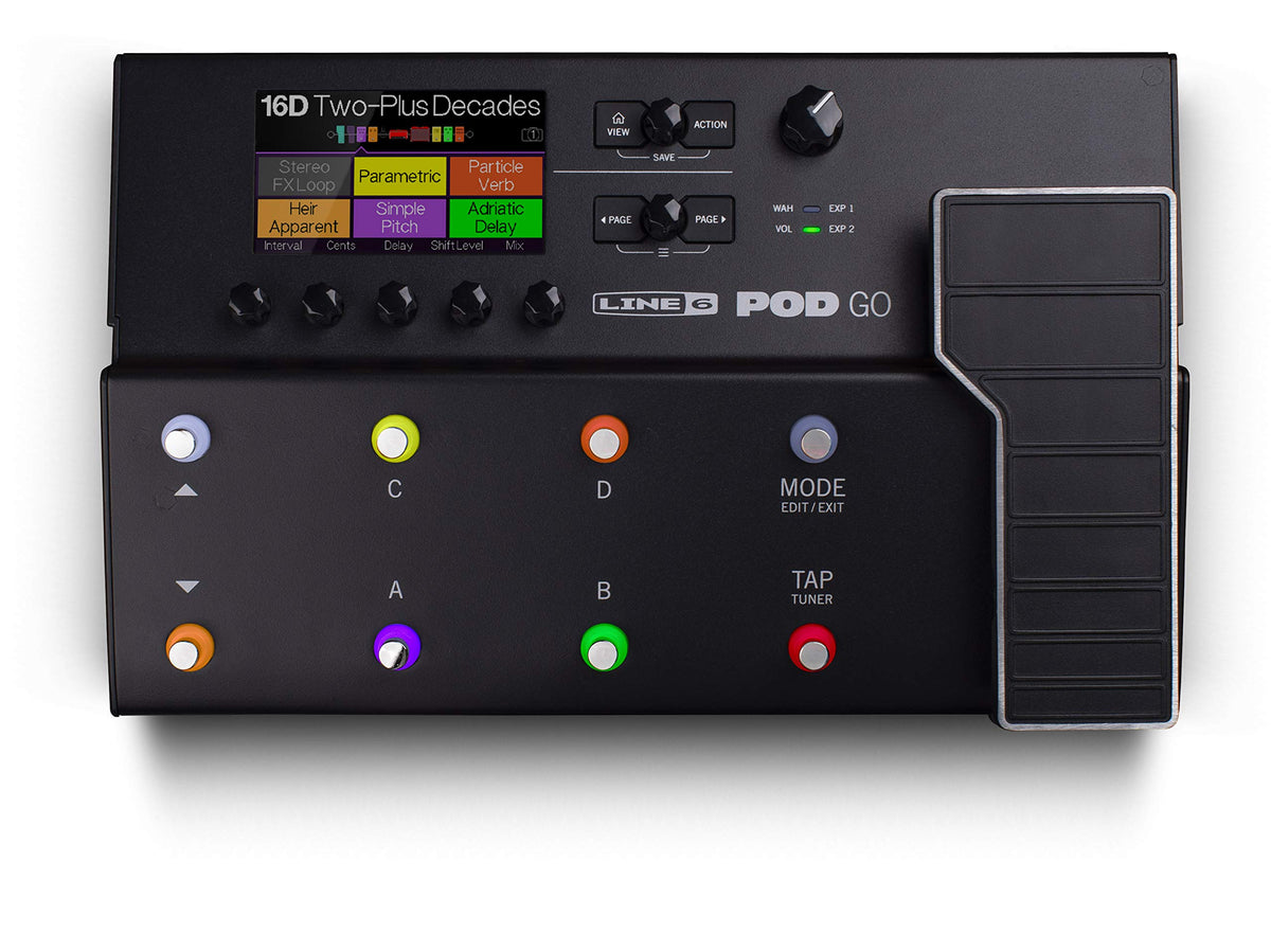 Line 6 Pod Go Guitar Multi Effects Pedal, Black