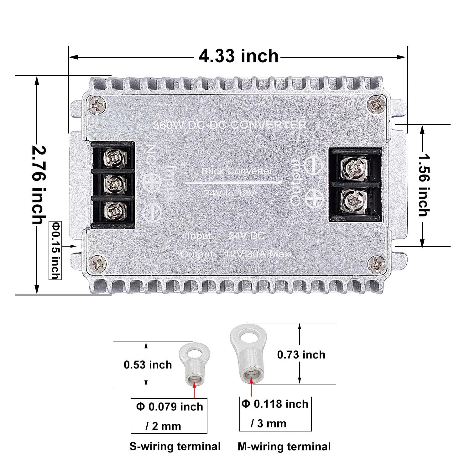 Valefod Dc To Dc High Efficiency Voltage Converter 24V To 12V 30A 360W Buck Converter Diy Power Supply Step Down Transformer
