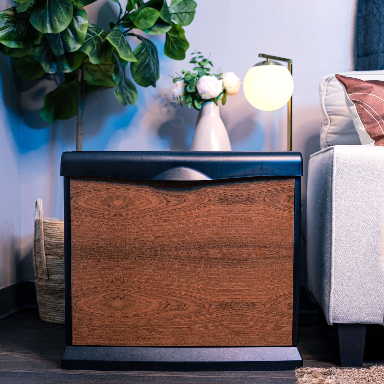 Aircare Whole-House Console-Style Evaporative Humidifier For Coverage Up To 3,700 Sq. Ft. (Walnut)