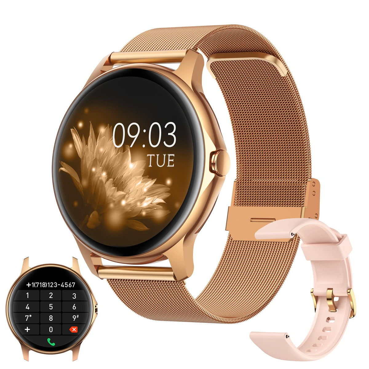 Parsonver Smart Watch Women Answer/Make Calls, Smartwatch For Iphone Android Phones, Fitness Tracker Watch With Sleep Monitor/Ca