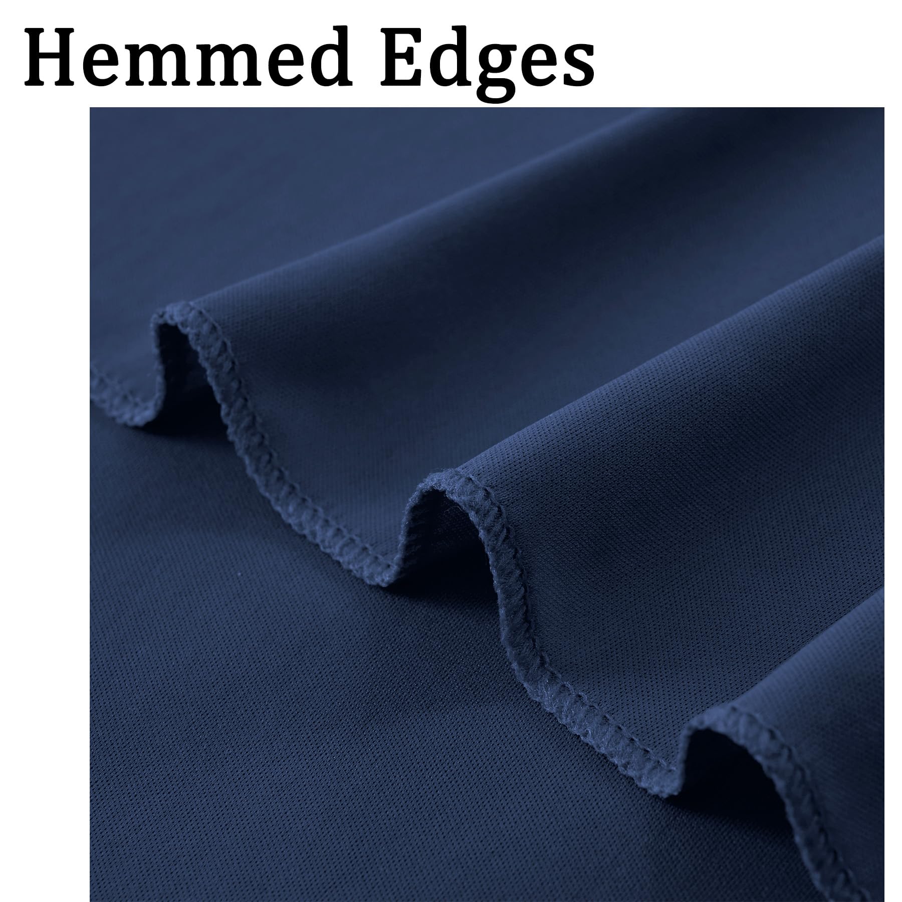 20Ftx10Ft Wrinkle Free Navy Blue Backdrop Curtains For Parties, 4 Panels 5X10Ft Silky Polyester Photo Backdrop Drapes For Weddin