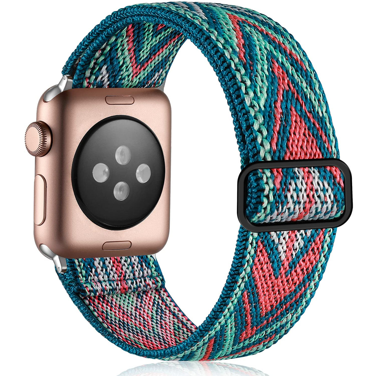 Vcegari Stretchy Nylon Solo Loop Compatible With Apple Watch Band 44Mm 42Mm 45Mm 38Mm 40Mm 41Mm 49Mm For Women Men, Adjustable E