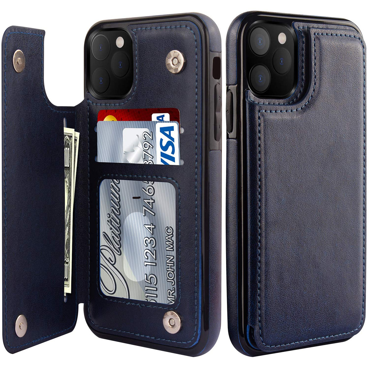 Leto Iphone 14 Pro Max Wallet Case,Luxury Flip Folio Leather Case Cover With Card Slots And Kickstand,Slim-Fit Protective Phone 