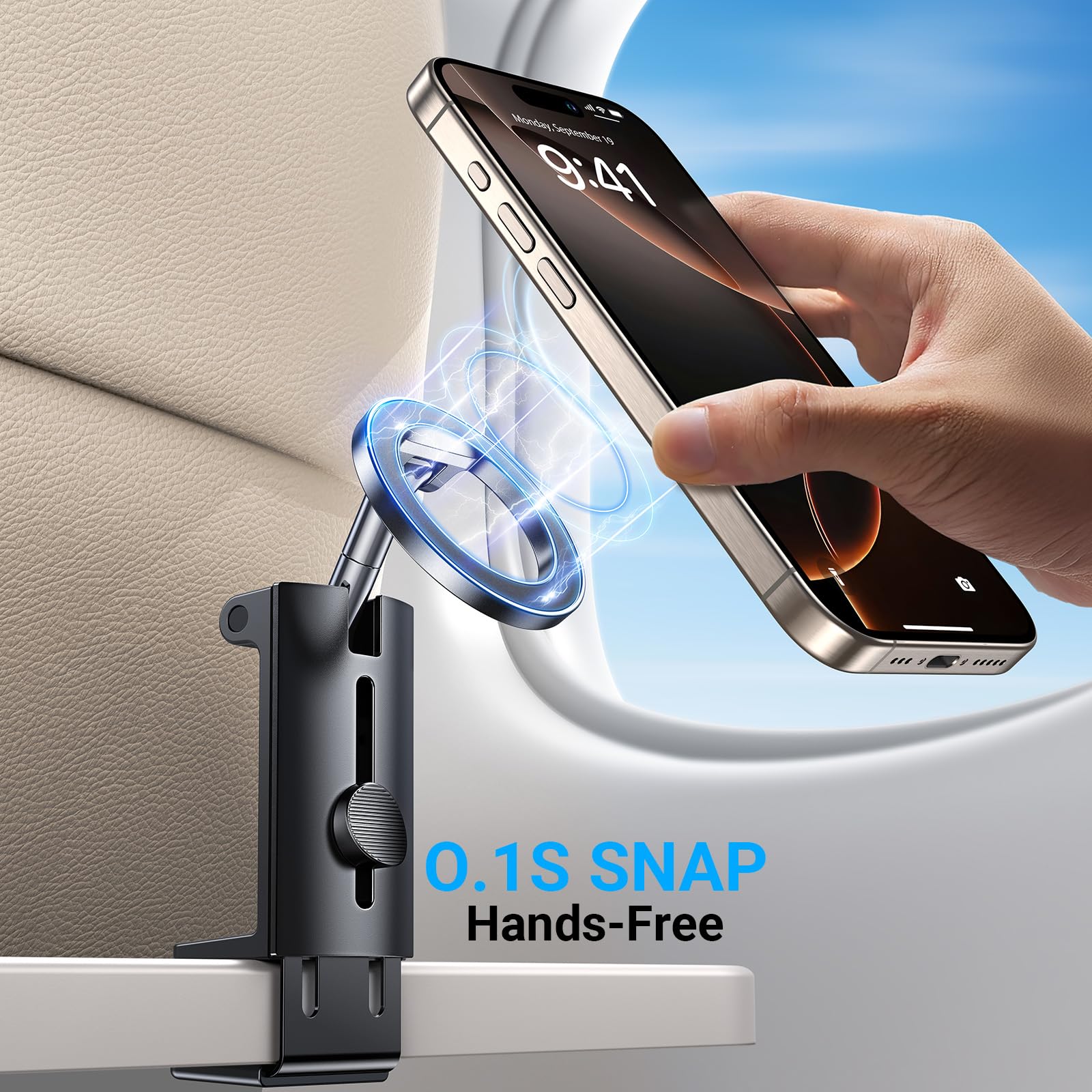 For Magsafe Airplane Phone Holder Mount?Strong Magnet? Airplane Travel Essentials Plane Phone Holder Long Flight Essentials, Uni