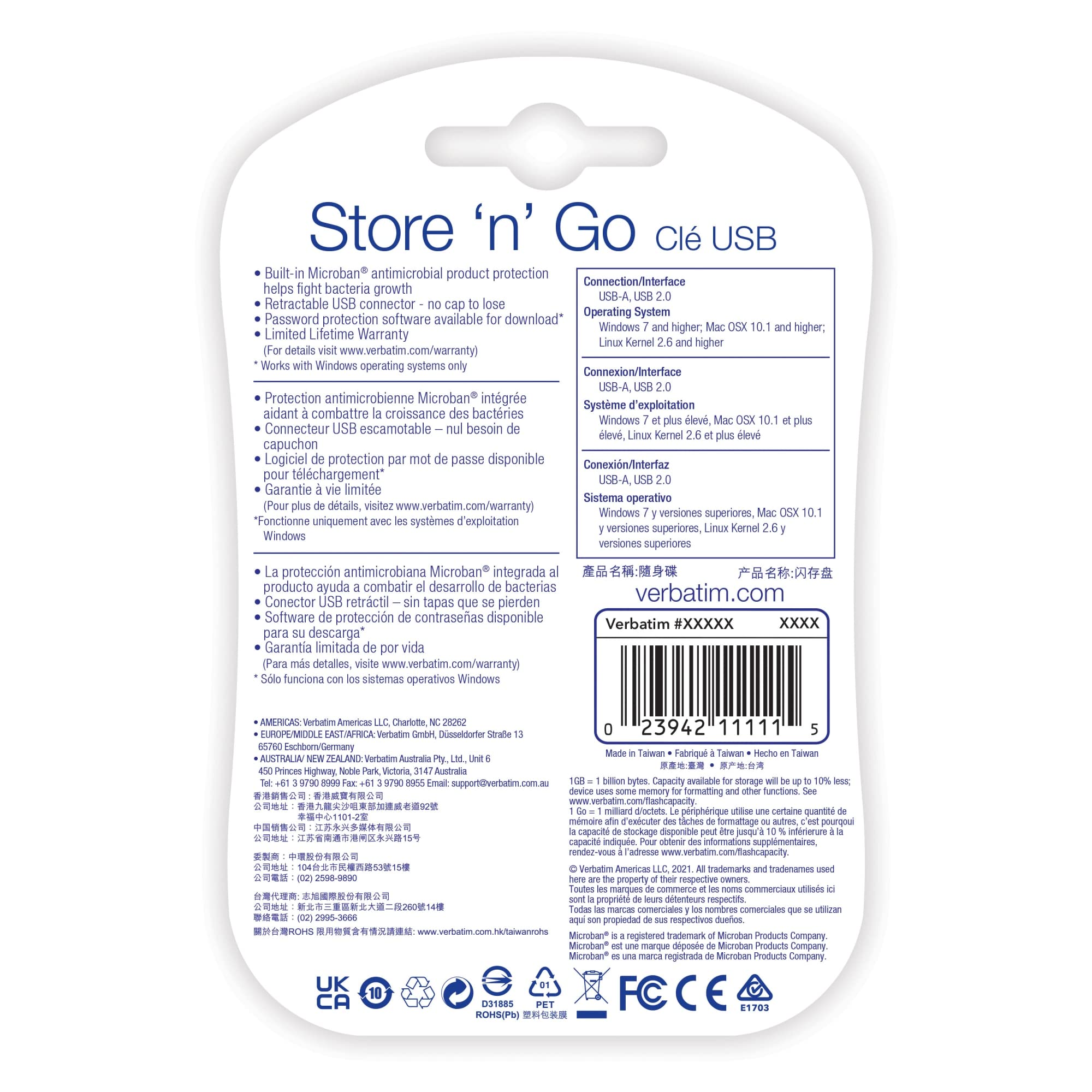 Verbatim 8Gb Store N Go Usb Flash Drive   Pc / Mac Compatible   Red