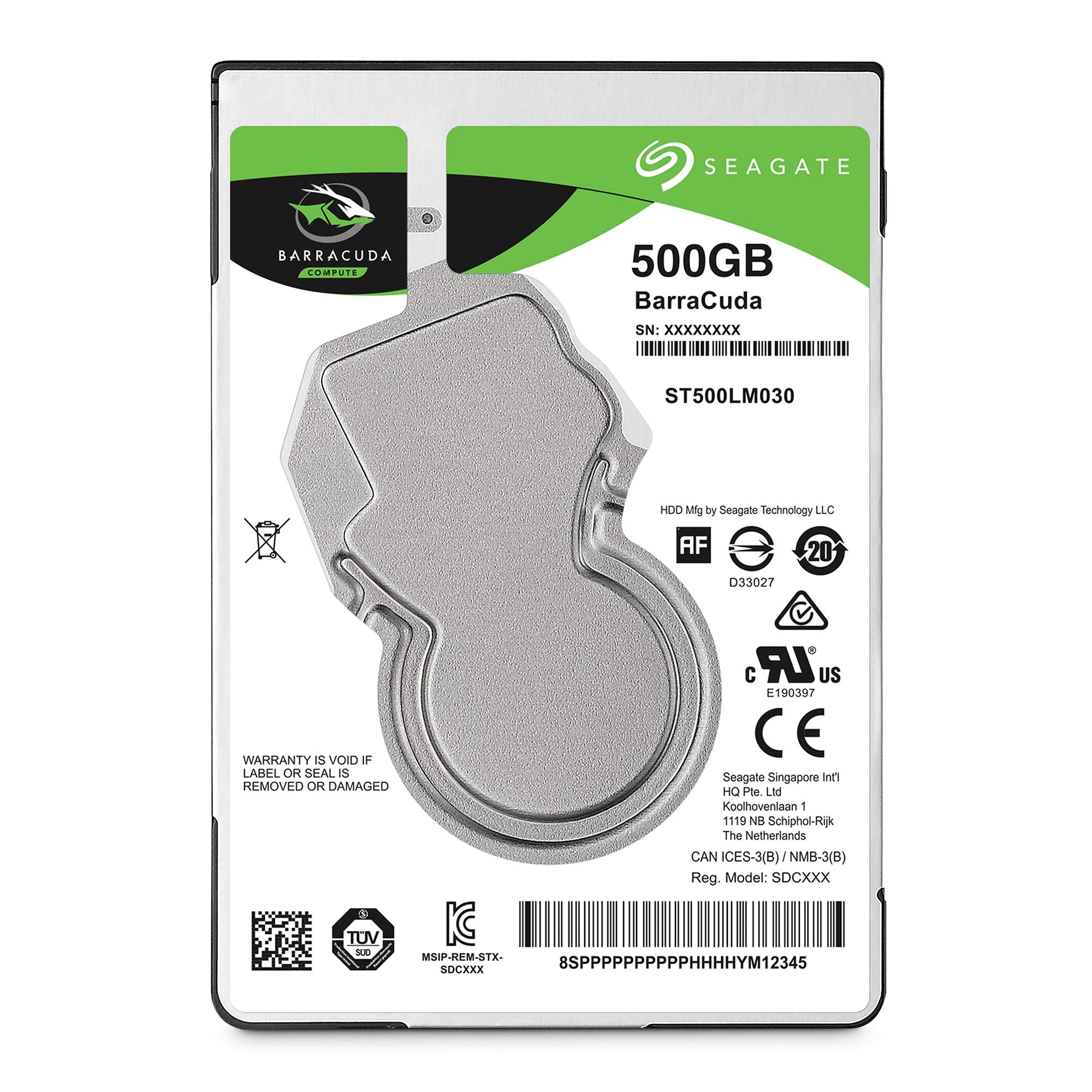 Seagate Barracuda Mobile Hard Drive 500Gb Sata 6Gb/S 128Mb Cache 2.5-Inch 7Mm (St500Lm030)