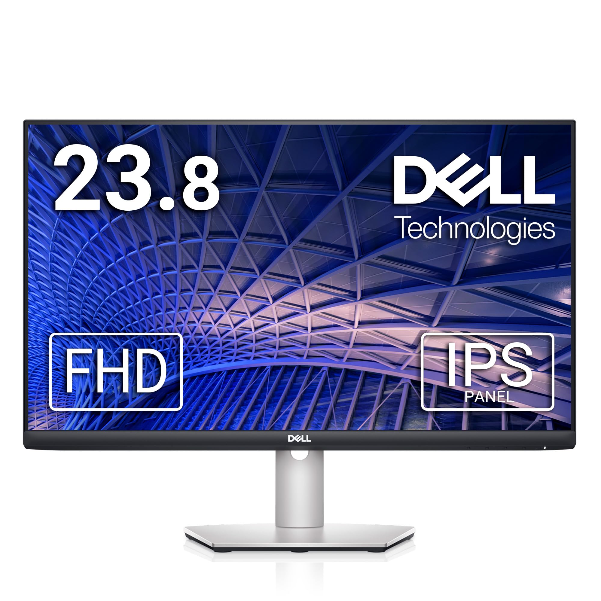 Dell S2421HS Full HD 1920 x 1080, 24 Inch 1080p LED, 75Hz, Desktop Monitor with Adjustable Stand, 4ms Grey to Grey Response Time, AMD FreeSync, IPS Technology, HDMI, DisplayPort, Silver, 24.0' FHD