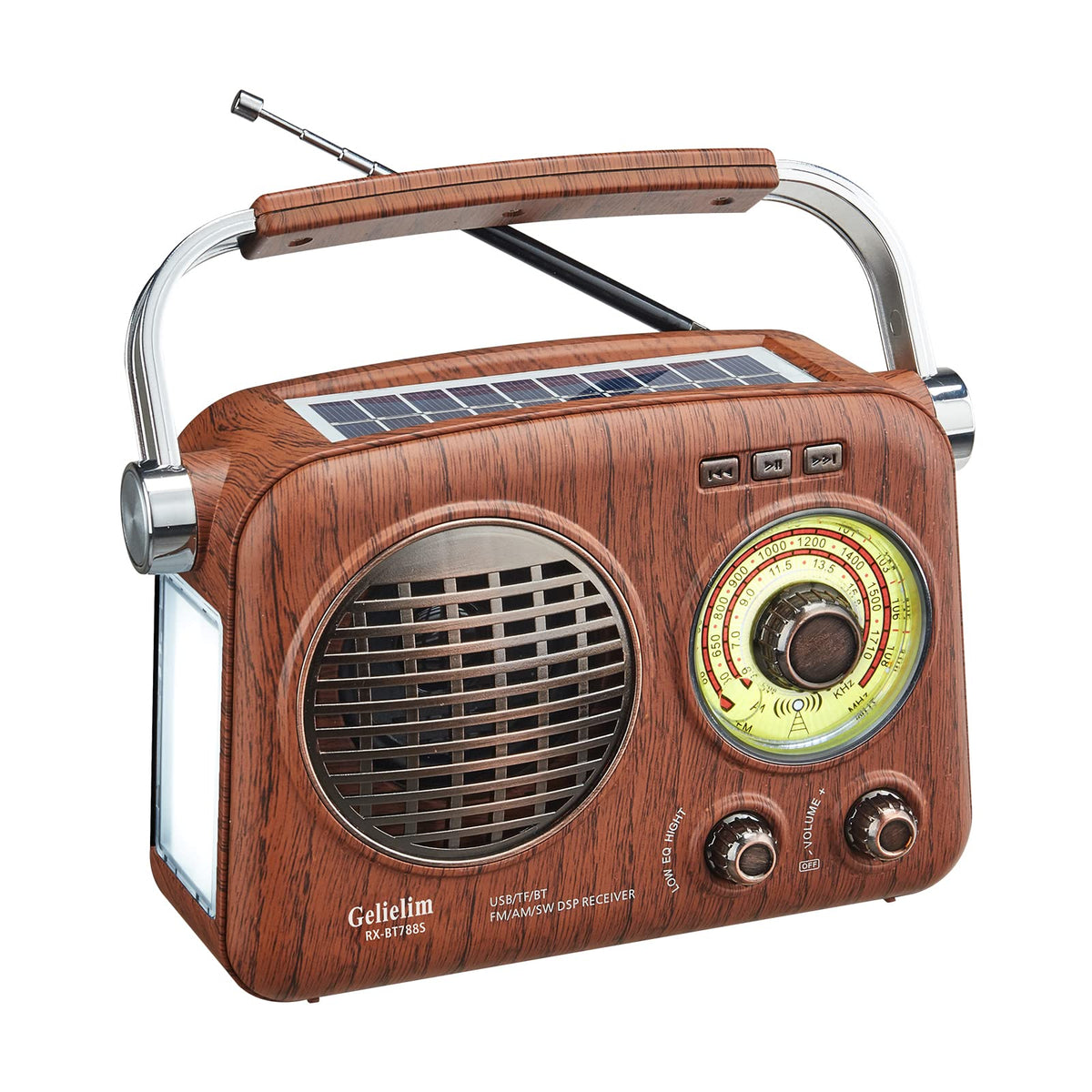 Gelielim Retro Portable Radio Am Fm Shortwave Radio, Bluetooth Speaker Portable Radio With Clear Sound, Rechargeable Battery Ope