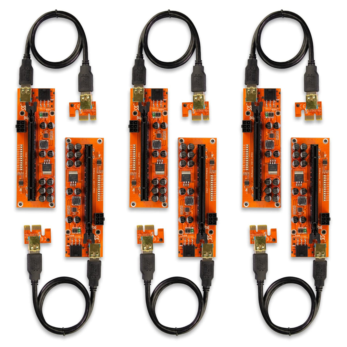 Usb Gpu Riser Aaawave Pcie Riser Ver 011 Pro 1X To 16X Graphic Extension For Gpu ...