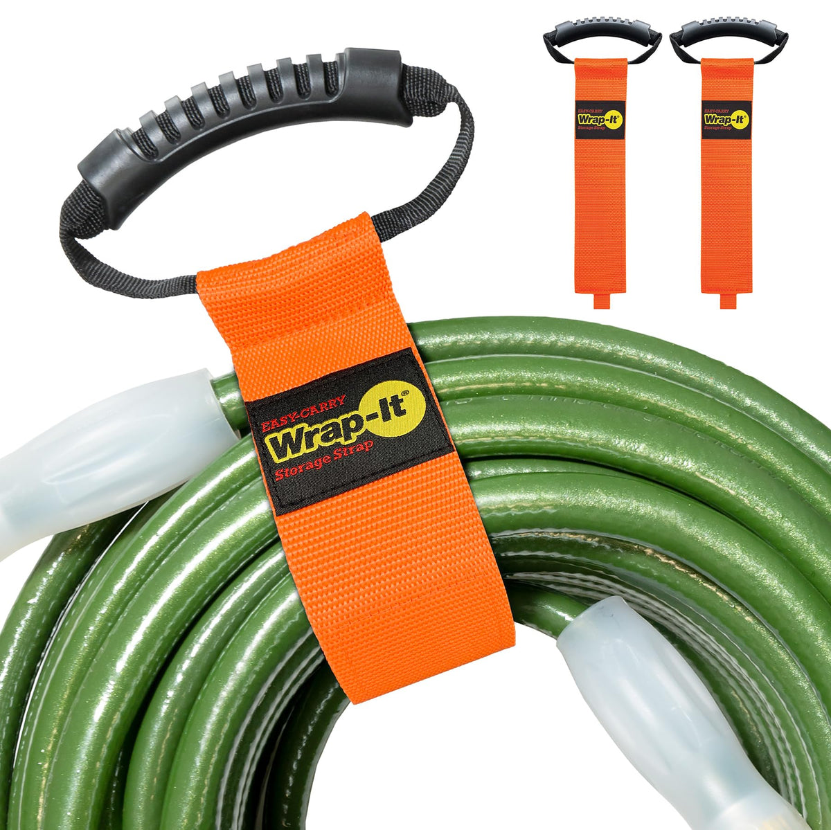 Easy Carry Wrap It Storage Straps   28 (2 Pack) Blaze Orange   Heavy Duty Hook And Loop Cord Carrying Strap, Hanger, And Organiz