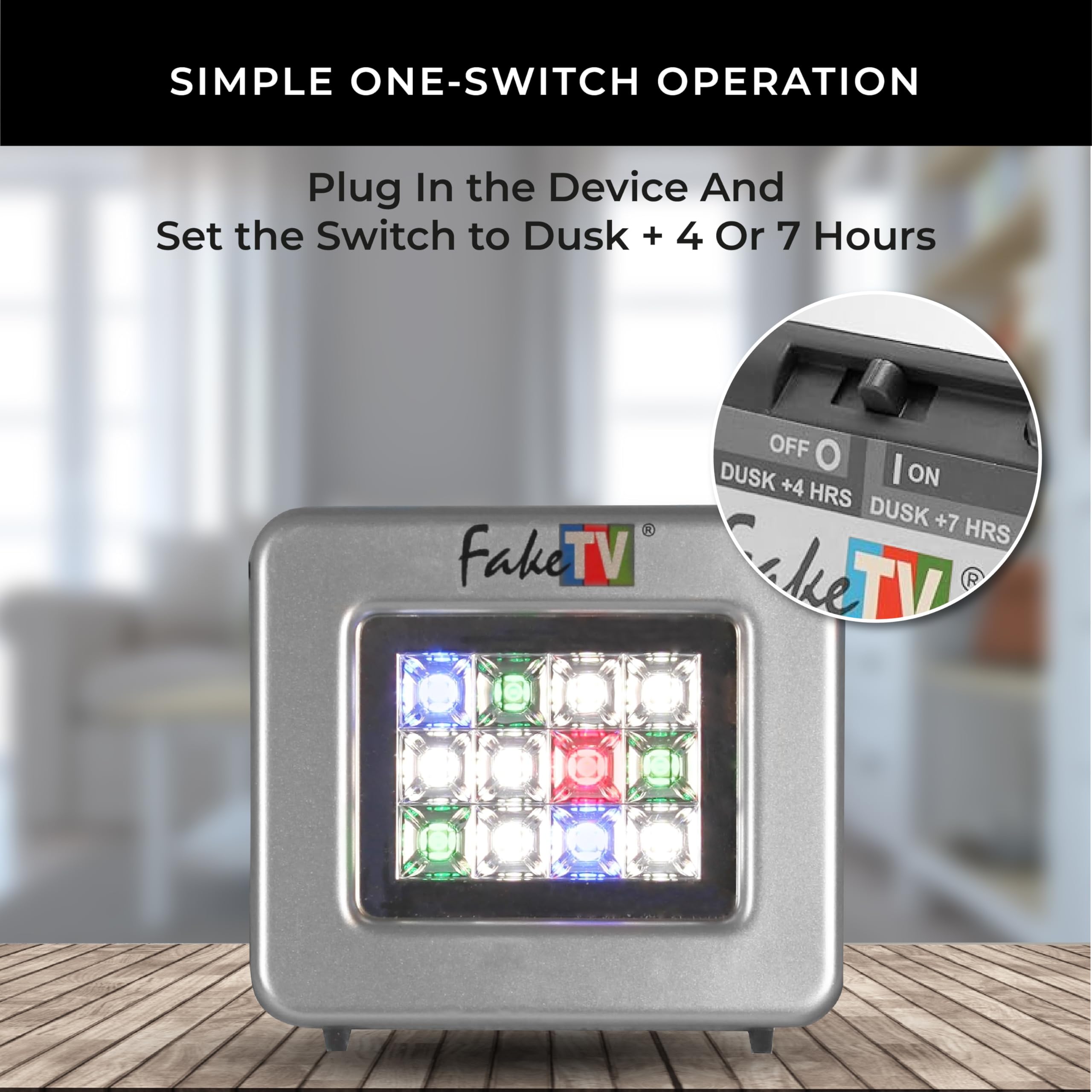 Faketv � Ftv 11   Advanced Burglar Deterrent Device � Widescreen Realistic Television Simulator With Reflective Lens   Dummy Home Security Device With Lights � Protect Your House & Valuables