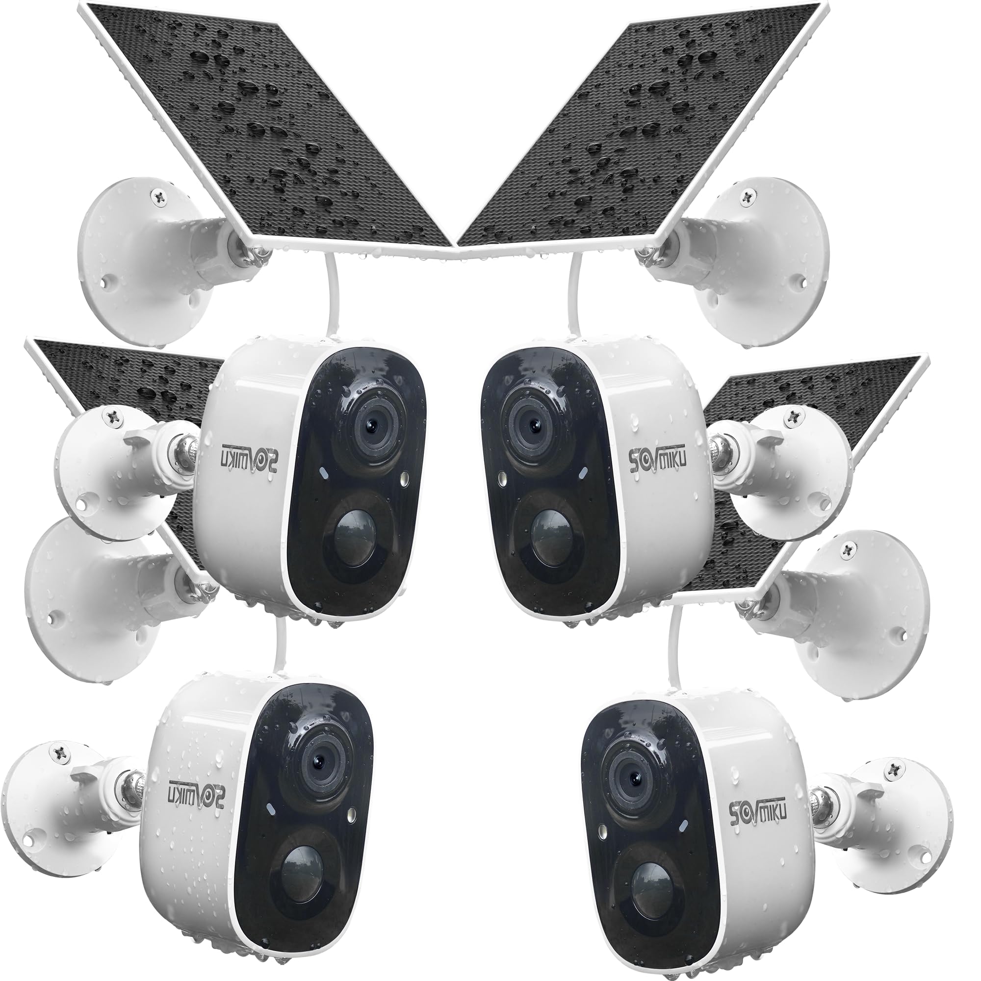 Sovmiku 4Cg6 Best 2K Solar Security Camera Wireless Outdoor, Battery Powered Camera, Easy To Setup, Motion Detection, Two Way Au