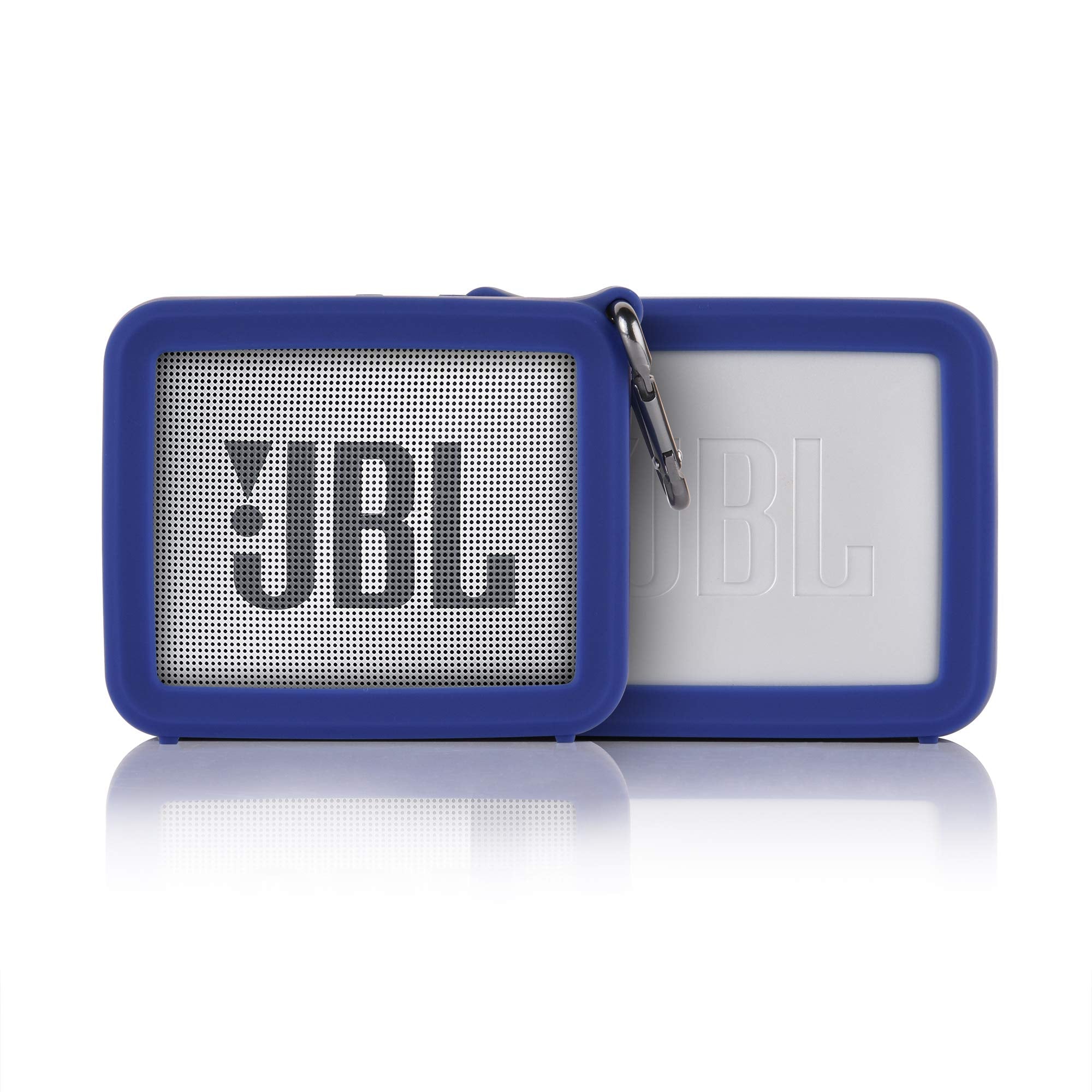 Txesign Travel Protective Silicone Stand Up Carrying Case Compatible With Jbl Go 2 Portable Waterproof Speaker (Blue)