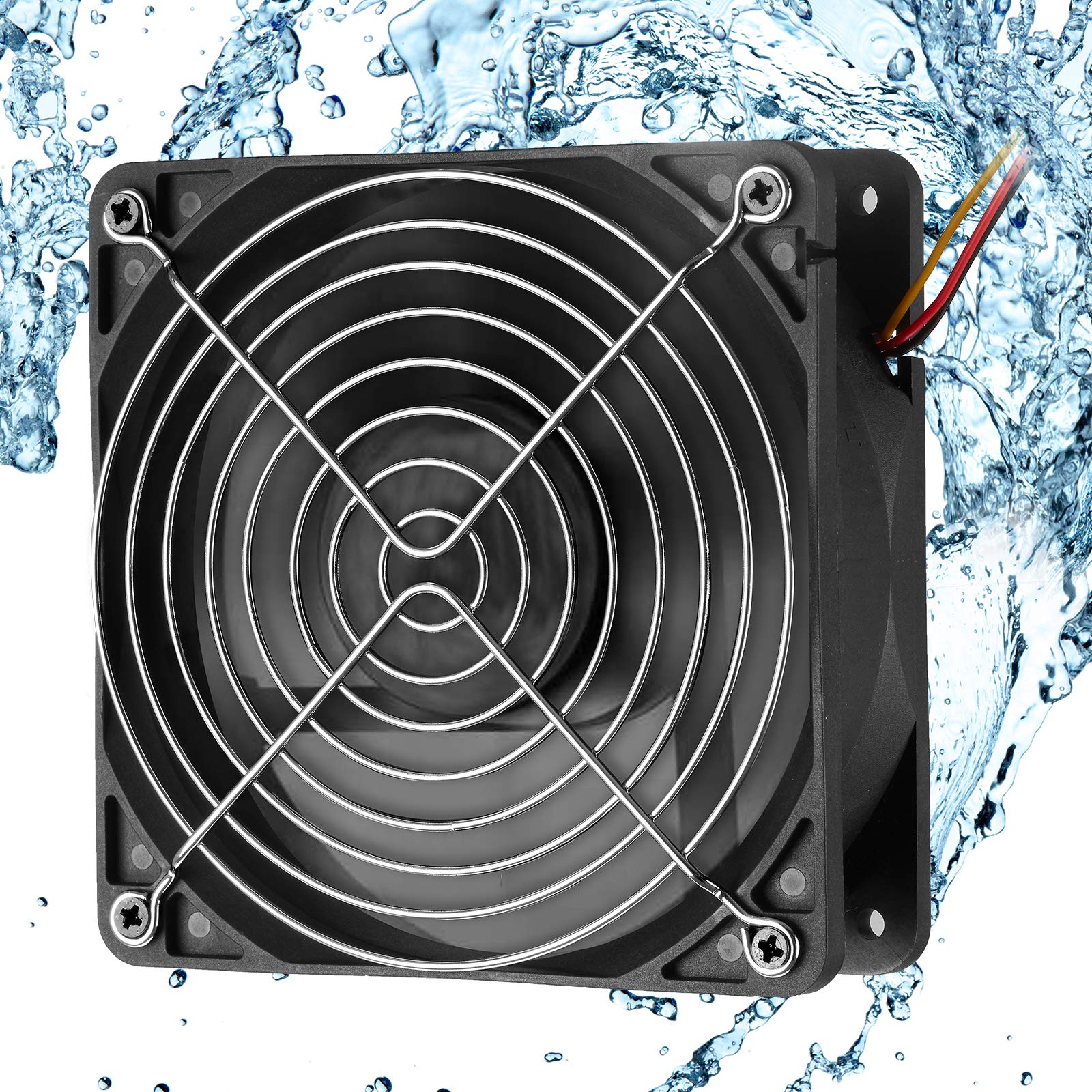 120Mm 12V Ip67 Waterproof Fan High Speed 12V Dc 120Mm 12038 3Pin Ventilation Cooling Fan 3500Rpm