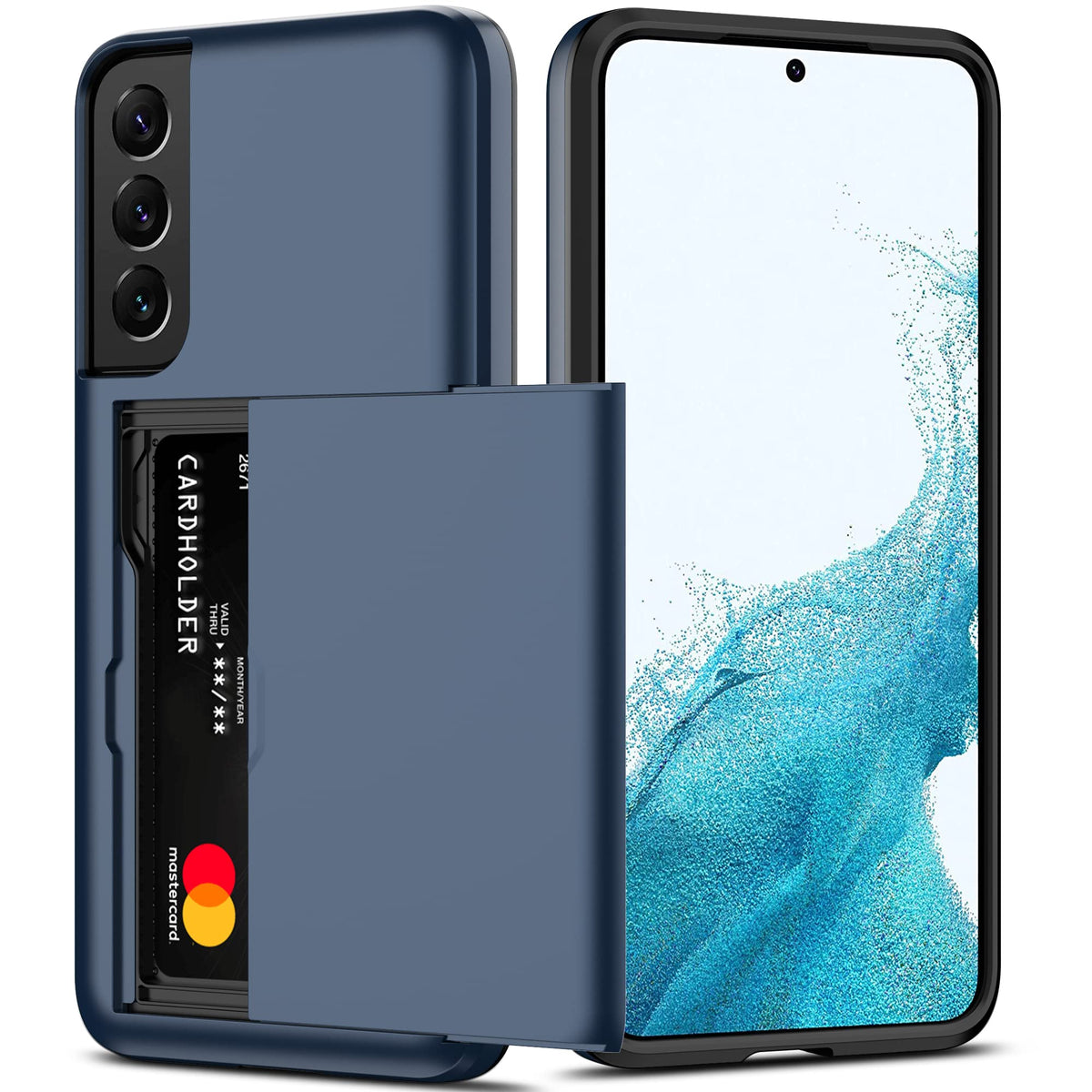 Nvollnoe For Samsung S22 Plus Case With Card Holder 5G 6.6 Inch Slim Dual Layer Heavy Duty Protective Galaxy S22 Plus Case Hidde