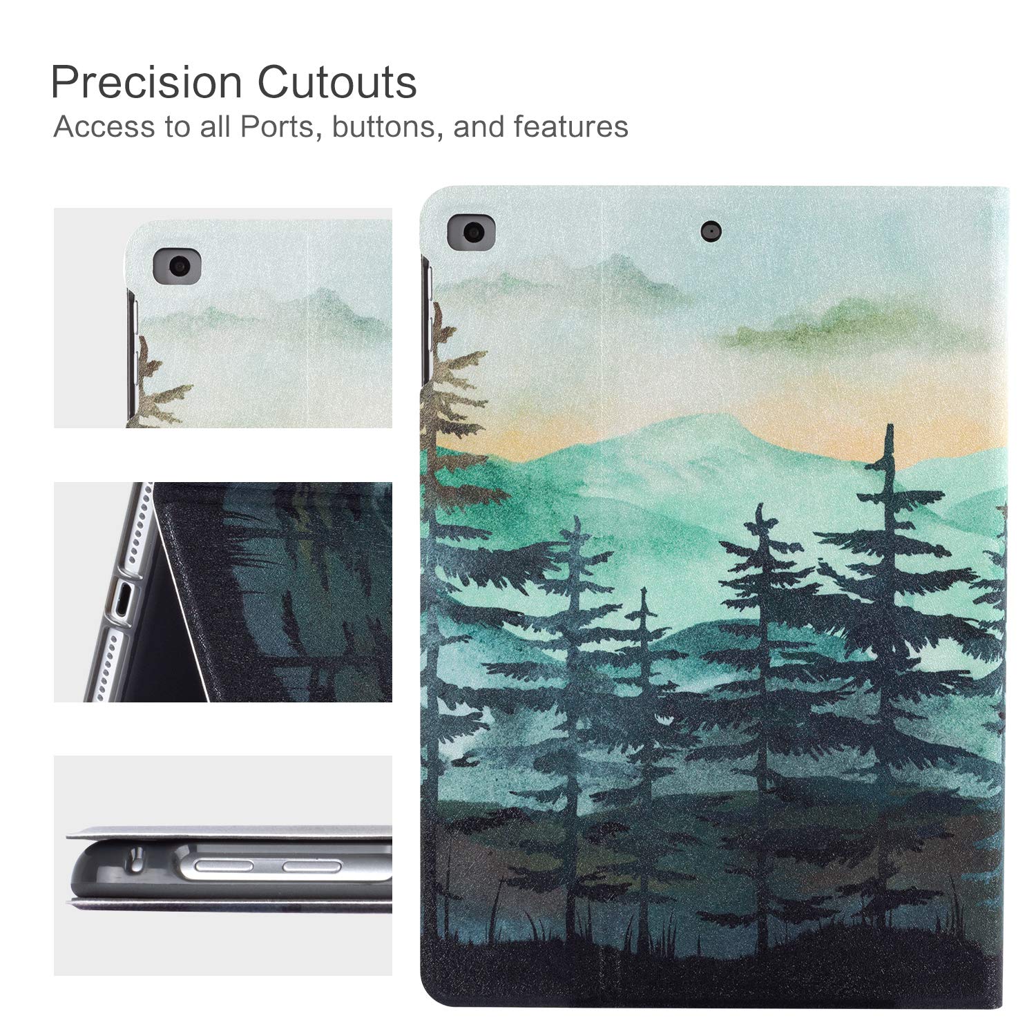 Ipad 5Th/6Th Generation Case, Ipad 9.7 2017 2018 Case, Ipad Air 1/2 Case, Vimorco Premium Leather Protect Covers, Adjustable Sta