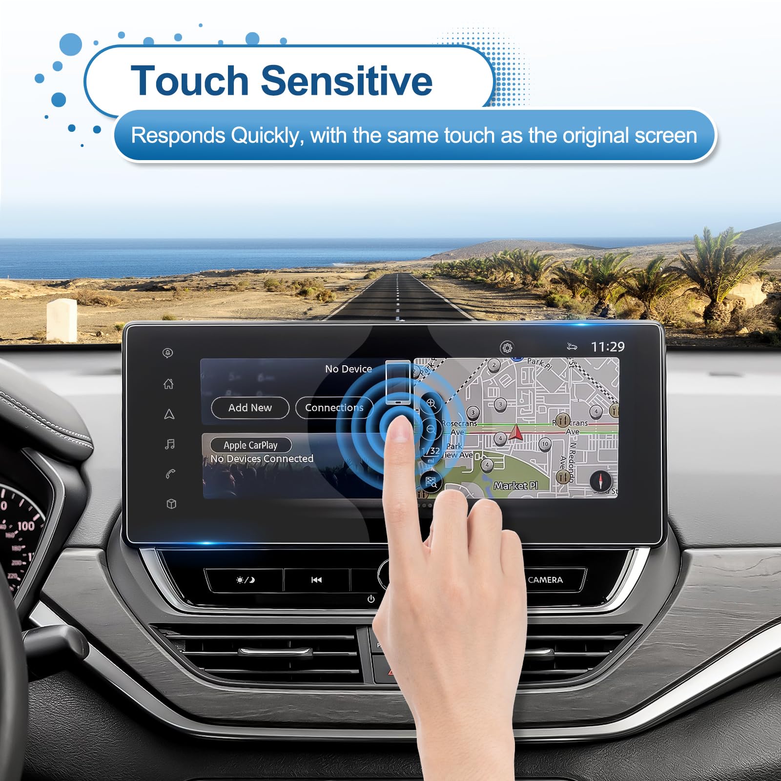 Coleya (Updated) 2023 2024 2025 Altima Screen Protector For Nissan Altima (Sl/Sr Vc Turbo/Sv/Sr) 12.3 Inch Color Display, 9H Tem