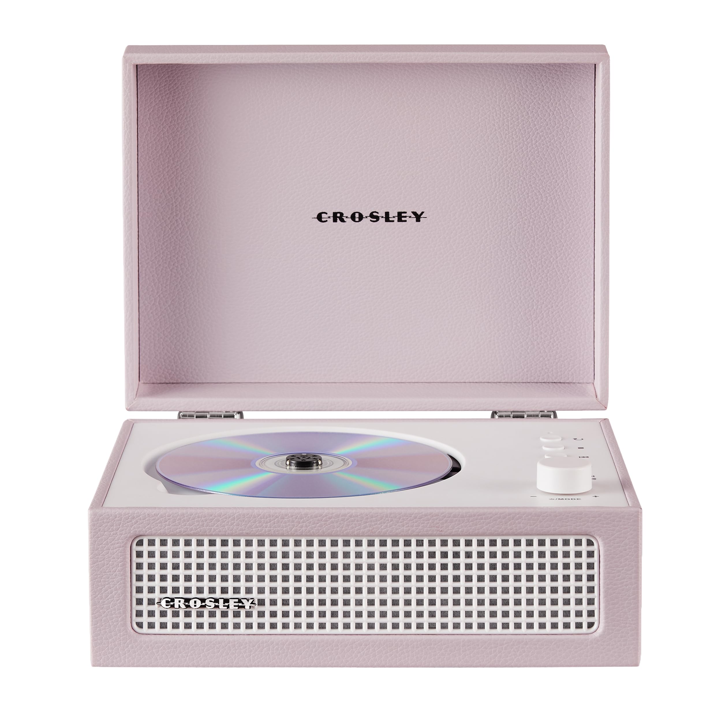 Crosley CR3517A-AM Voyager Retro Portable CD Player with Stereo Bluetooth Speakers and FM Radio, Amythest