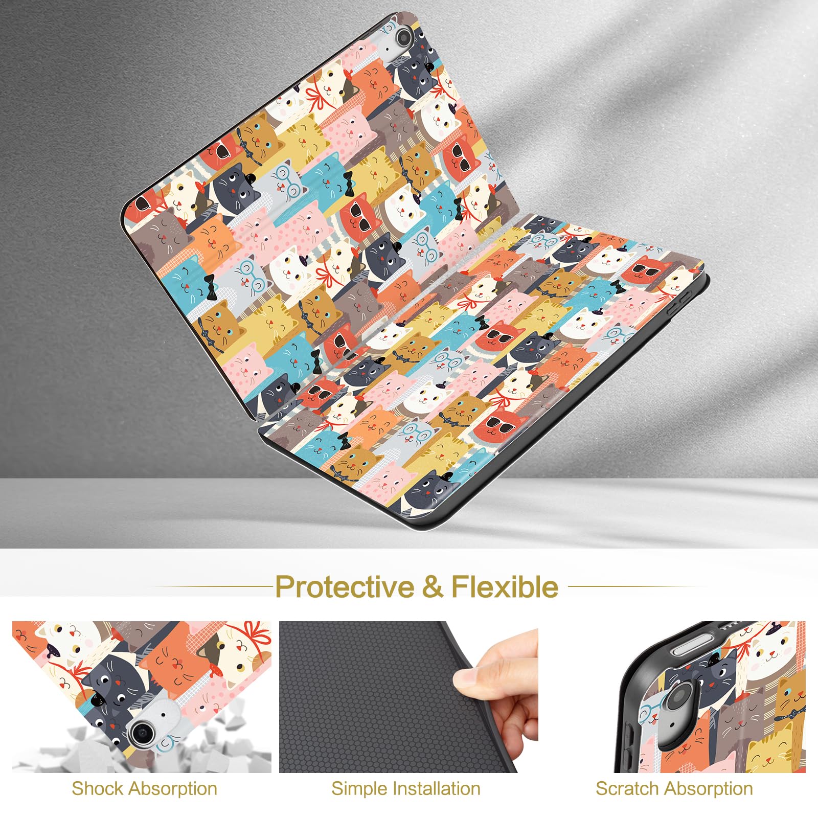 Lokigo Ipad Case 10Th Generation, 10Th Gen Ipad Case, Ipad 10 Case 2022 10.9 Inch Ipad Case, Adjustable Stand Anti Slip Shockpro