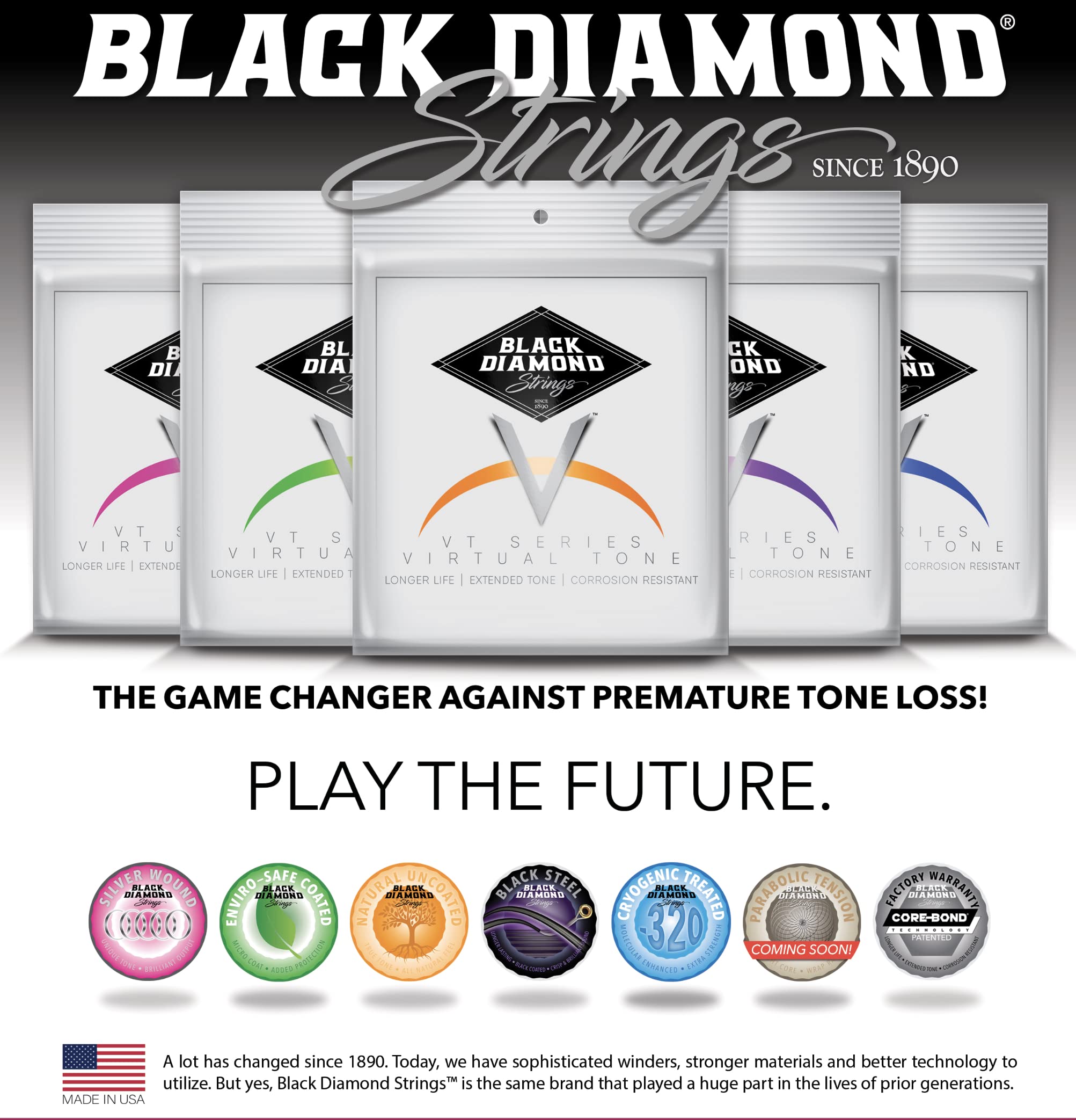 Black Diamond Strings N8020L Acoustic 80/20 Brass Wound Light .012P.016P.024B.032B.042B.053B