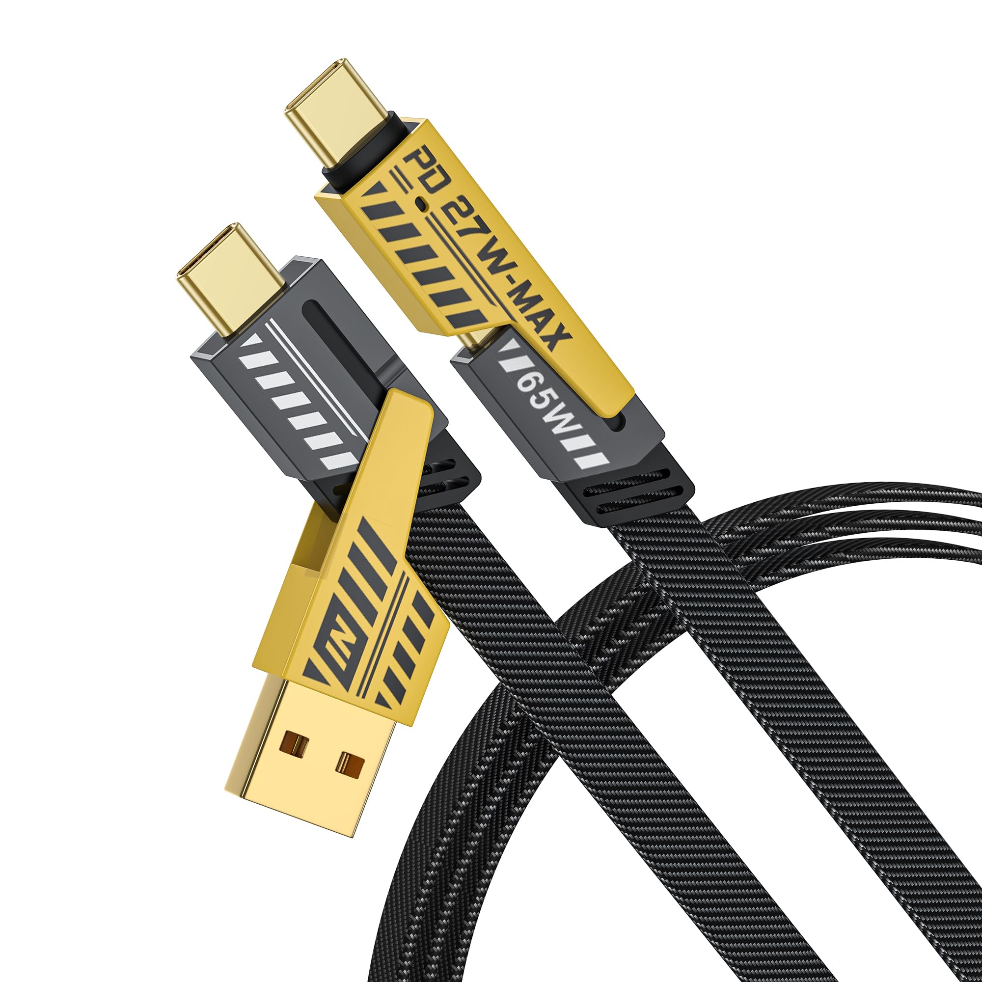 Nohon Multi Charging Cable, 4 In 1 Universal Fast Charging Cable With Usb A/Usb C To Type C 65W 27W Pd, 4Ft Nylon Braided Multip