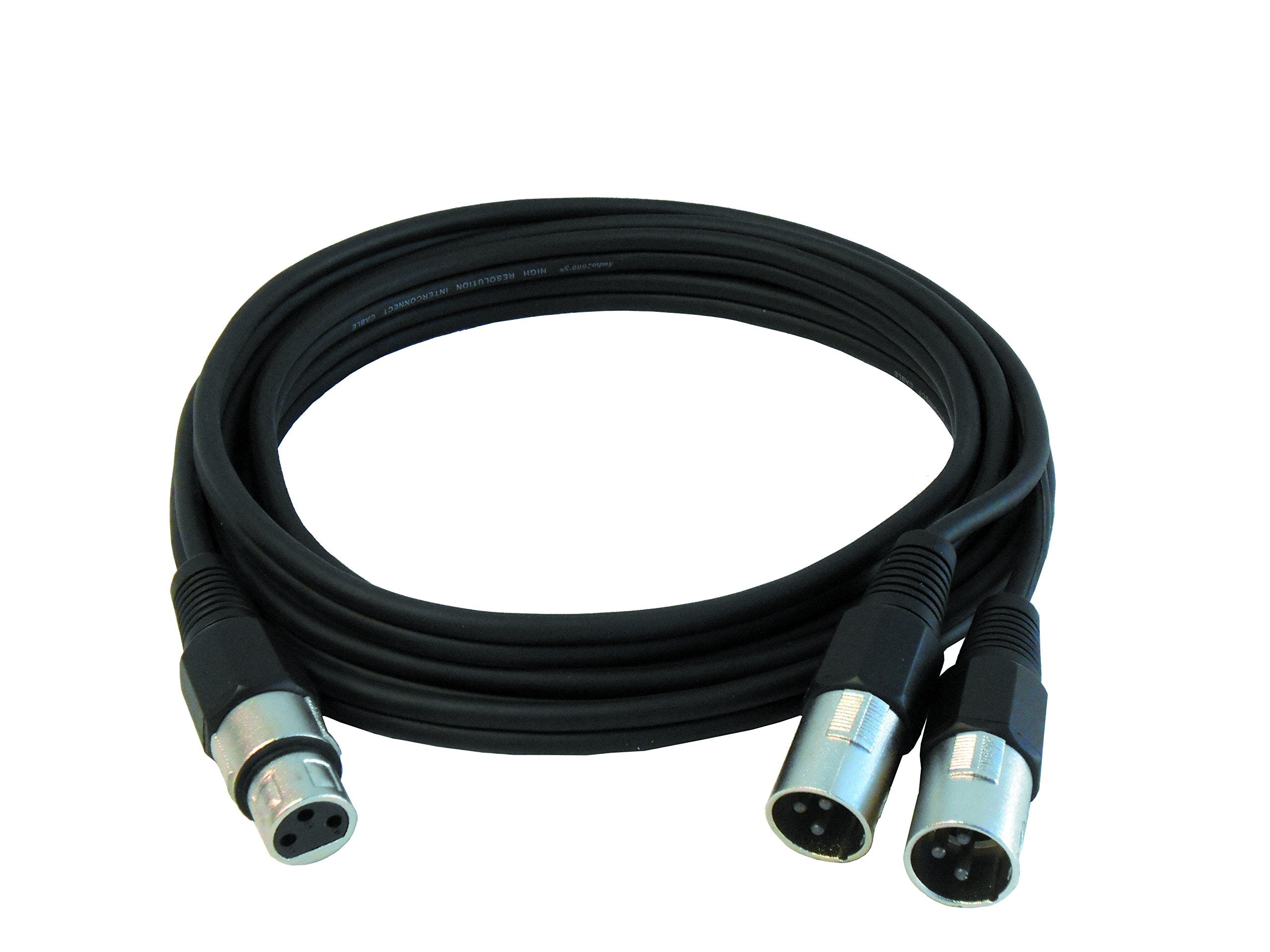 Audio2000S tm ADC2034 10ft Dual XLR Male to XLR Female Balanced Audio Cable