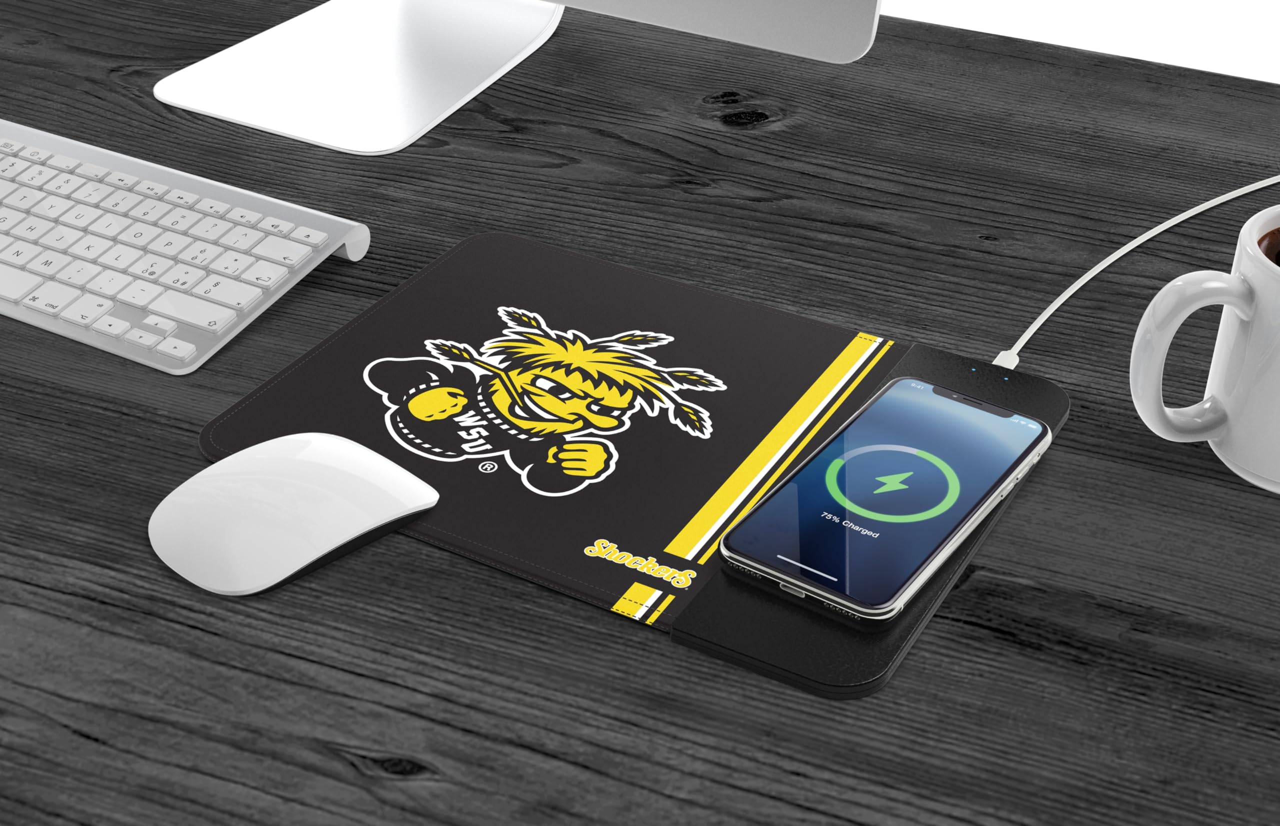 Soar Ncaa Wireless Charging Mouse Pad, Wichita State Shockers