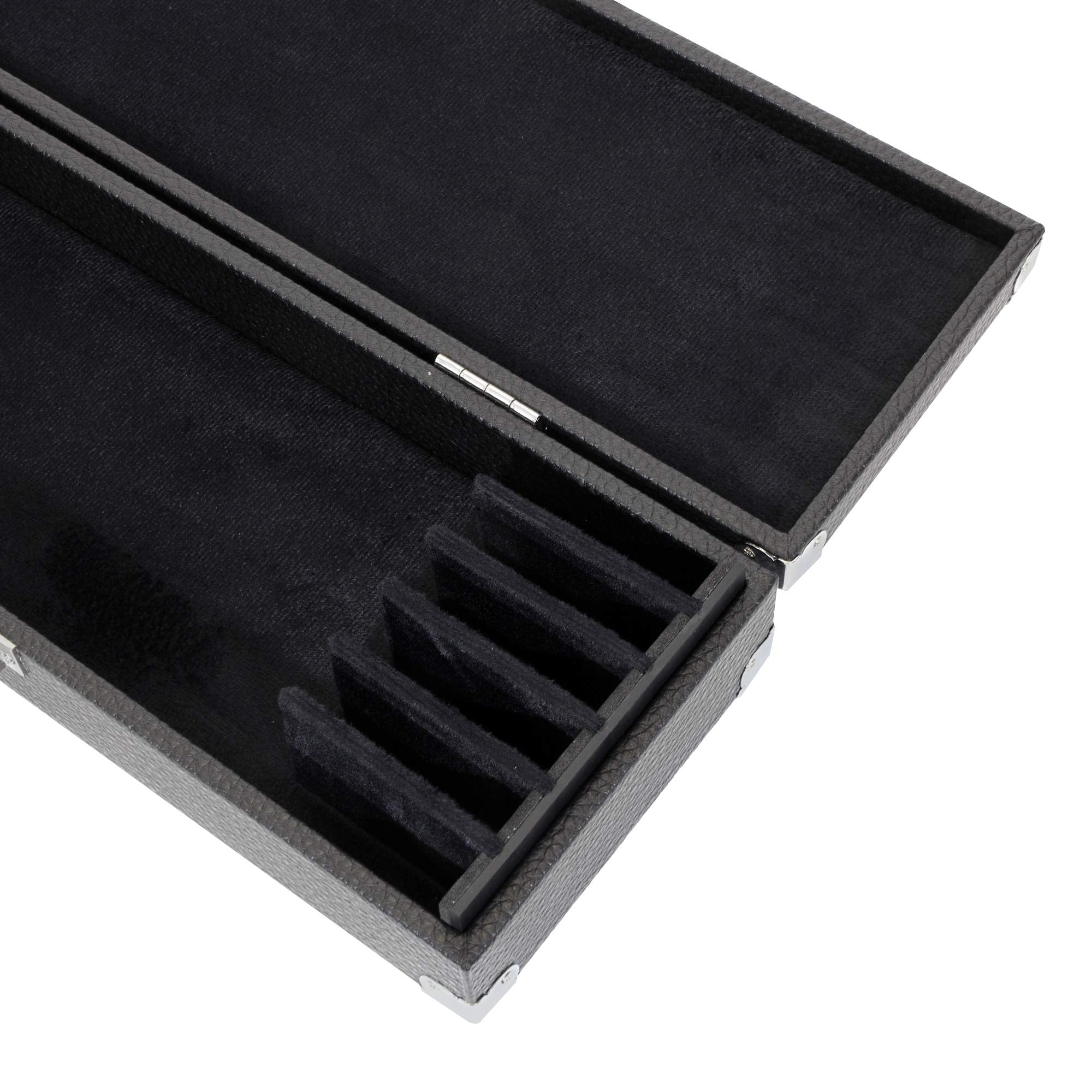 Mi&Vi Classic Leather Bow Case For (2) Two Violin/Viola/Cello Bows With Adjustable Shoulder Strap | Strong Latches | Firm Velvet