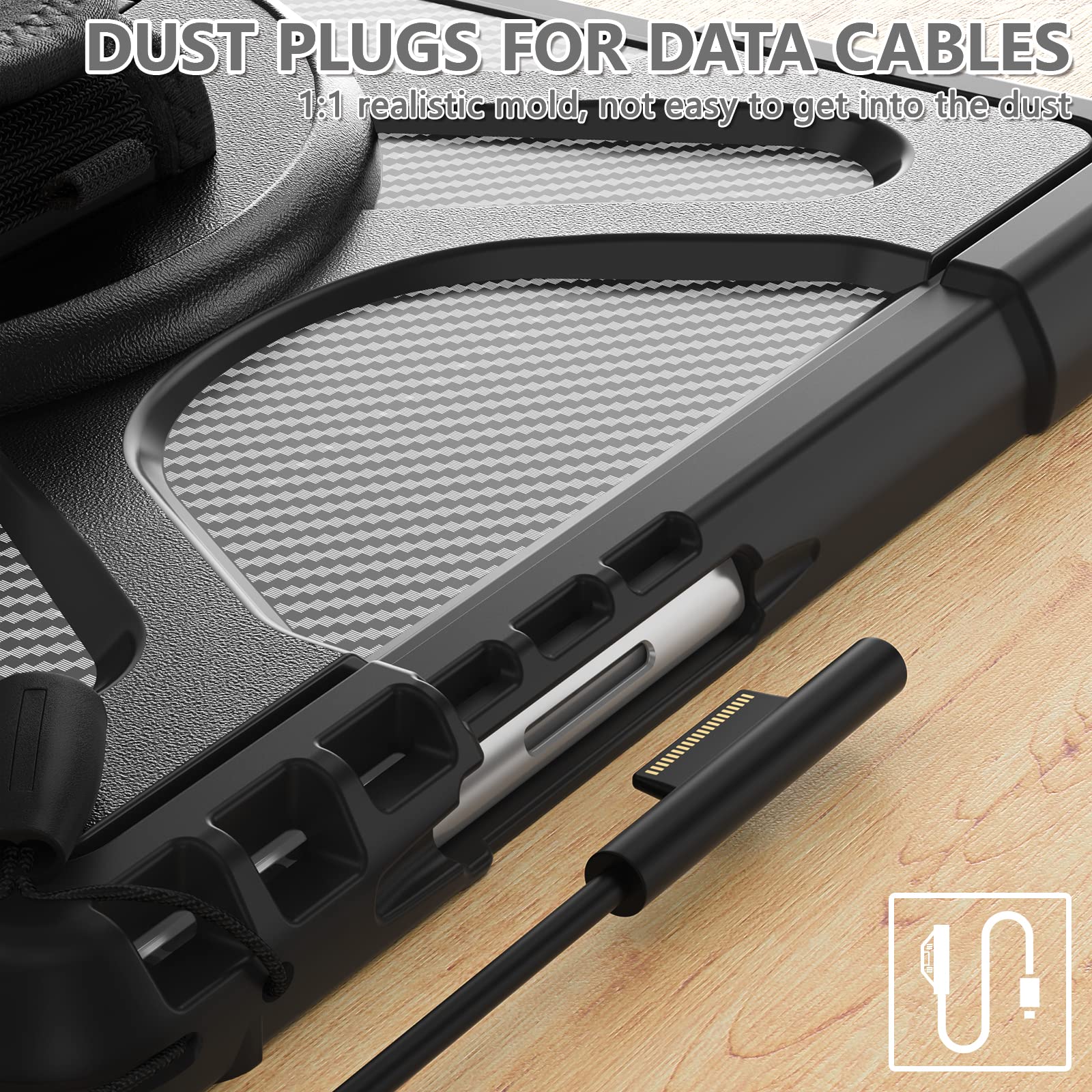 Rantice Compatible With Microsoft Surface Pro 9/10/11 Case 13 Inch, Heavy Duty Rugged Shockproof Drop Protection Case With 360 R