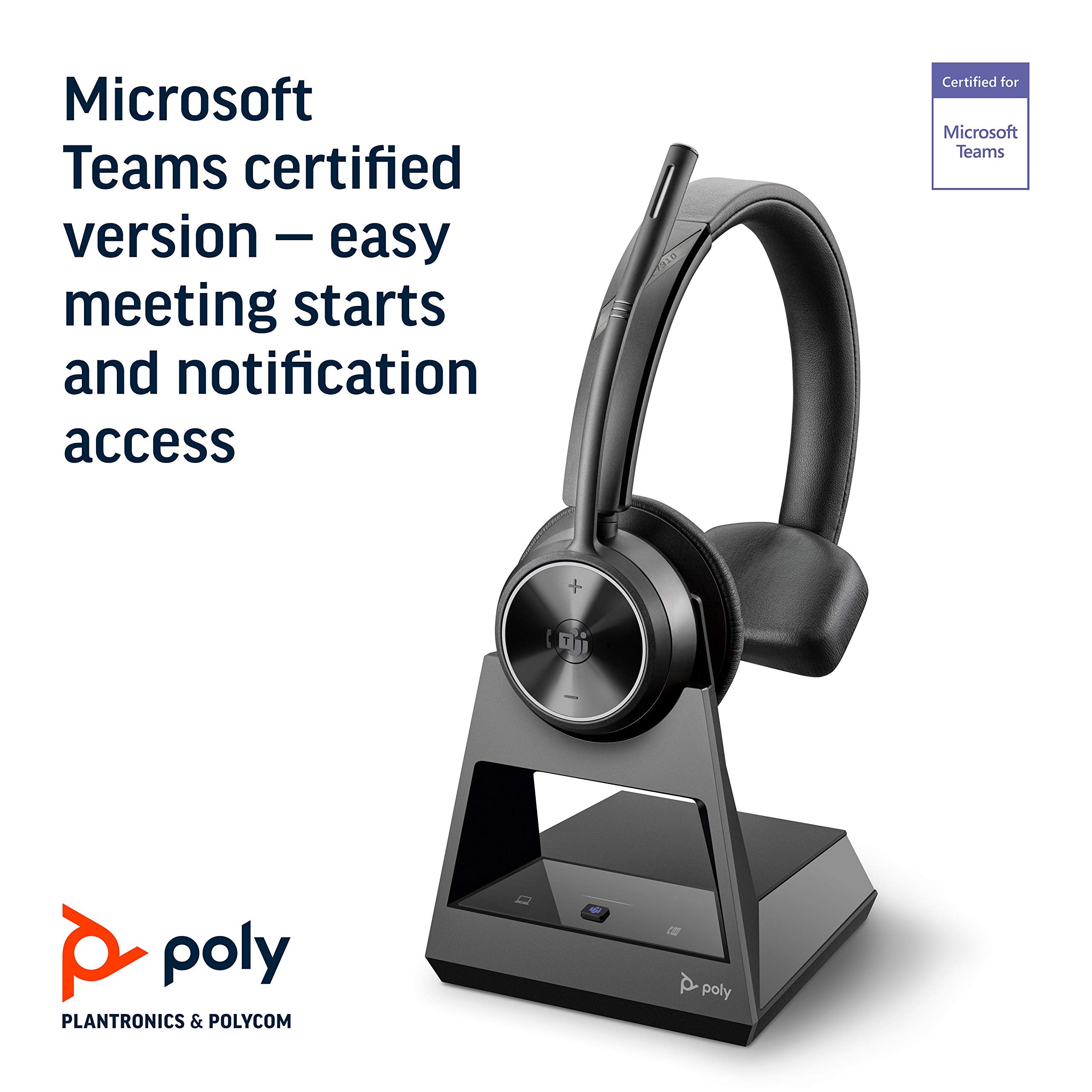 Poly Savi 7310 M Ultra Secure Wireless Dect Headset System   Microsoft Teams Certified Version