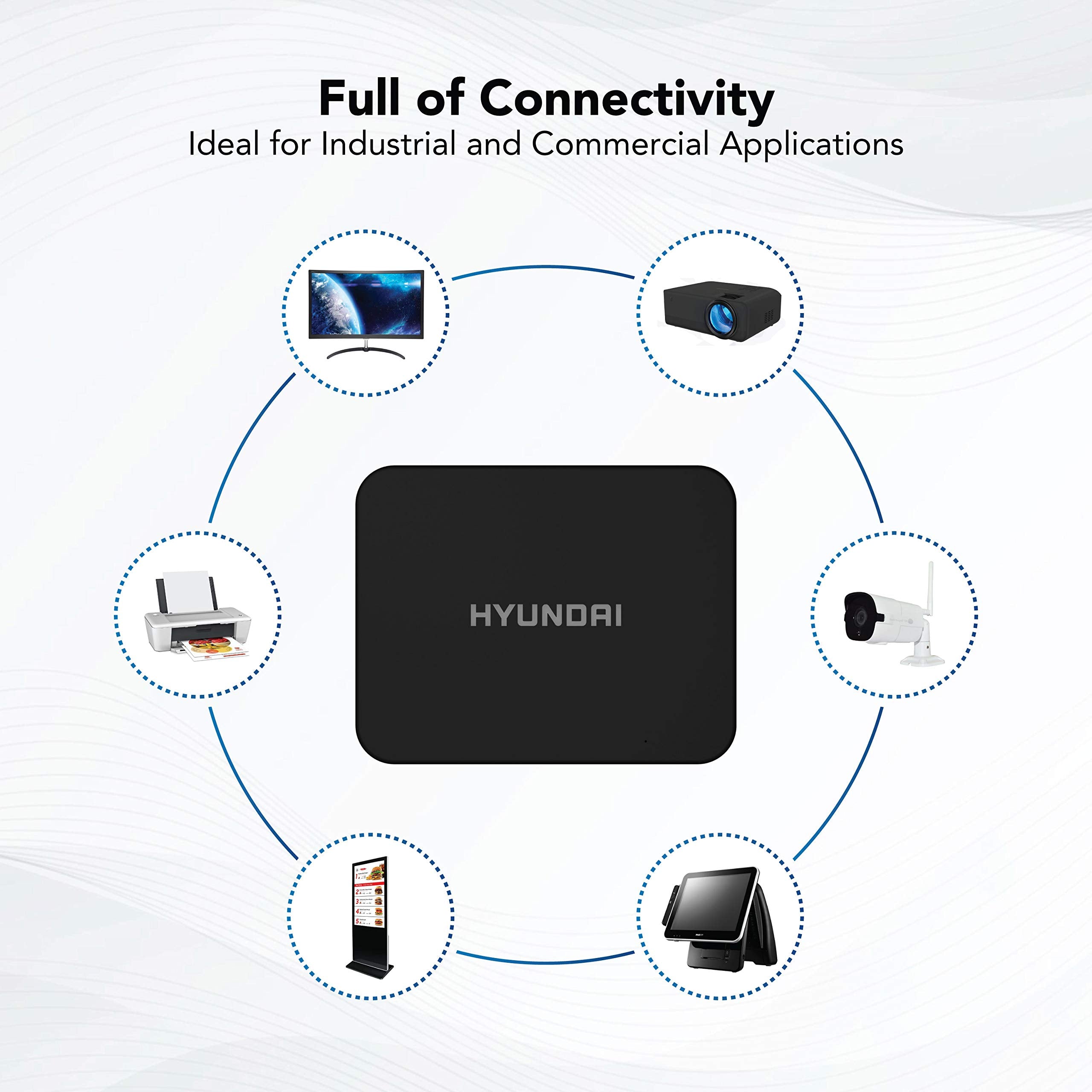Hyundai Mini Pc   Intel Celeron N4020, 4Gb Ram, 128Gb Ssd, Windows 11 Home, 4K Uhd Dual Monitor Support, Dual Wi Fi, Bluetooth, Vesa Mount Included (Black)
