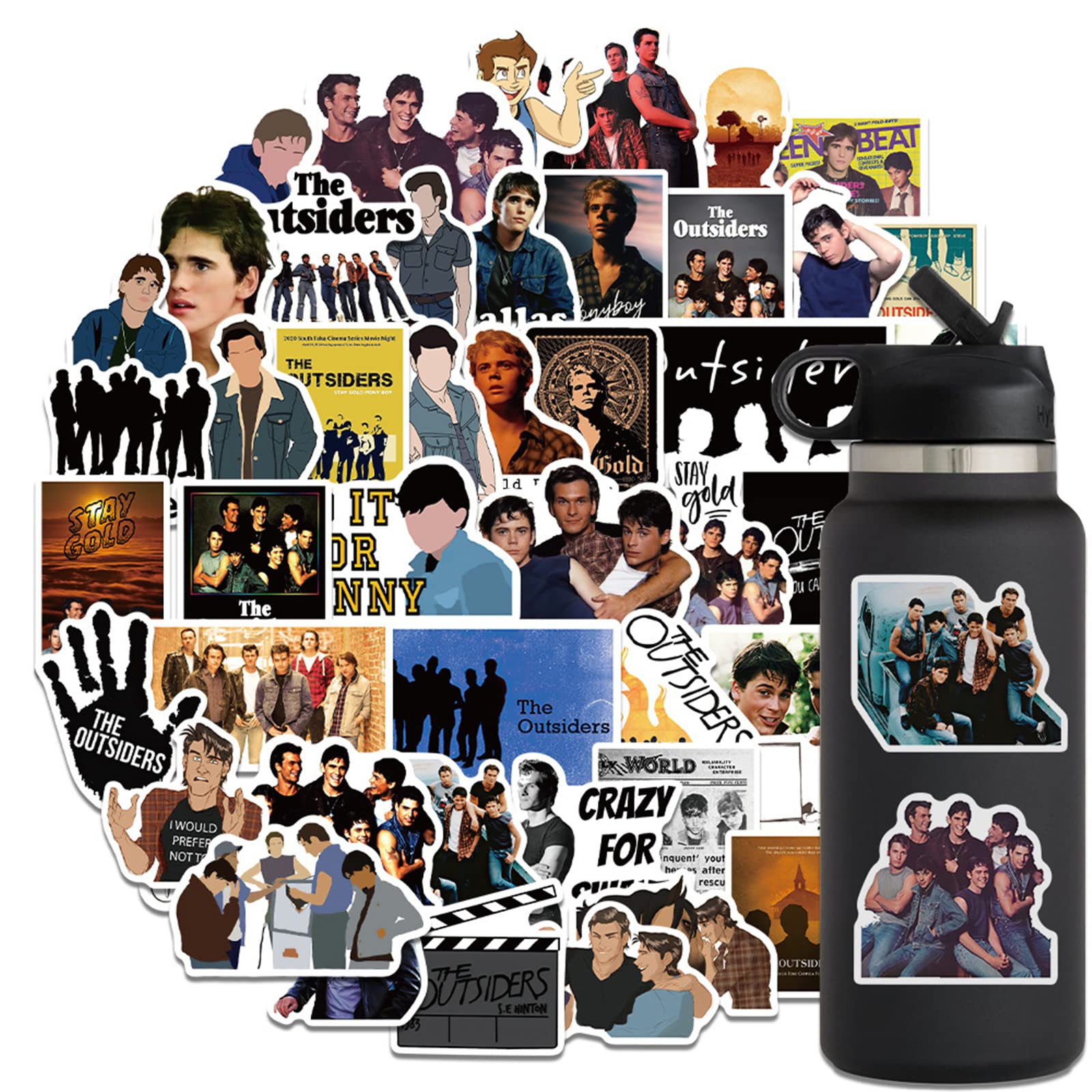50Pcs The Outsider Stickers Us Suspense Movie Stickers Laptop Water Bottle Bike Skateboard Luggage Computer Snowboard Stickers F