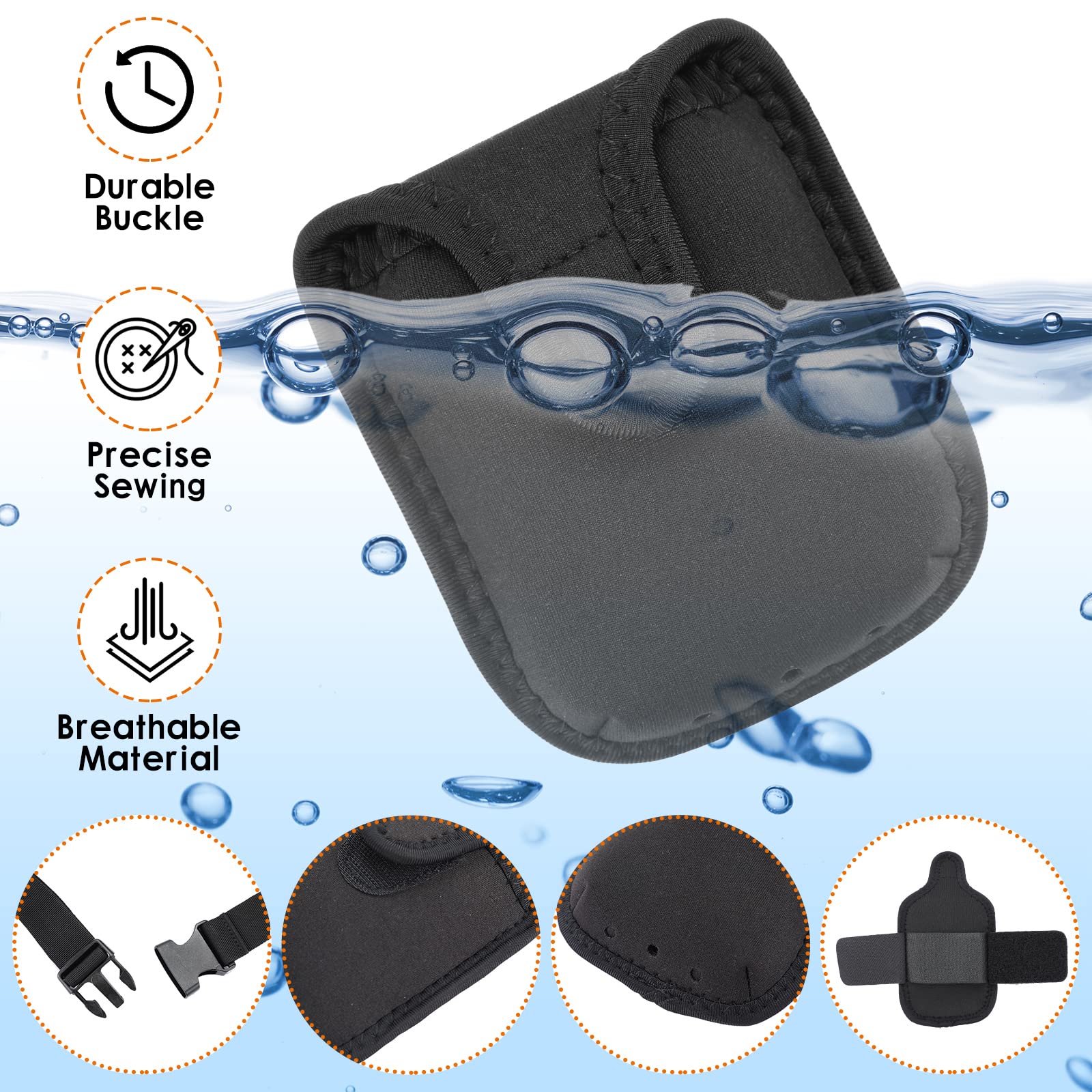 Mic Belt With 2 Pack Pouches Anti Dropping Strap Fitness Instructor Detachable Neoprene Microphone Transmitter Carrier Pouch Adj